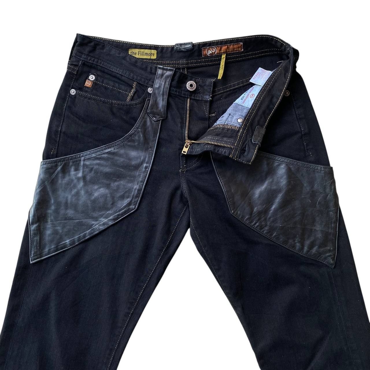 AG Adriano Goldschmied FLARE AG Adriano Goldschmied "The Fillmore" Leather Western Size US 29 - 3 Thumbnail