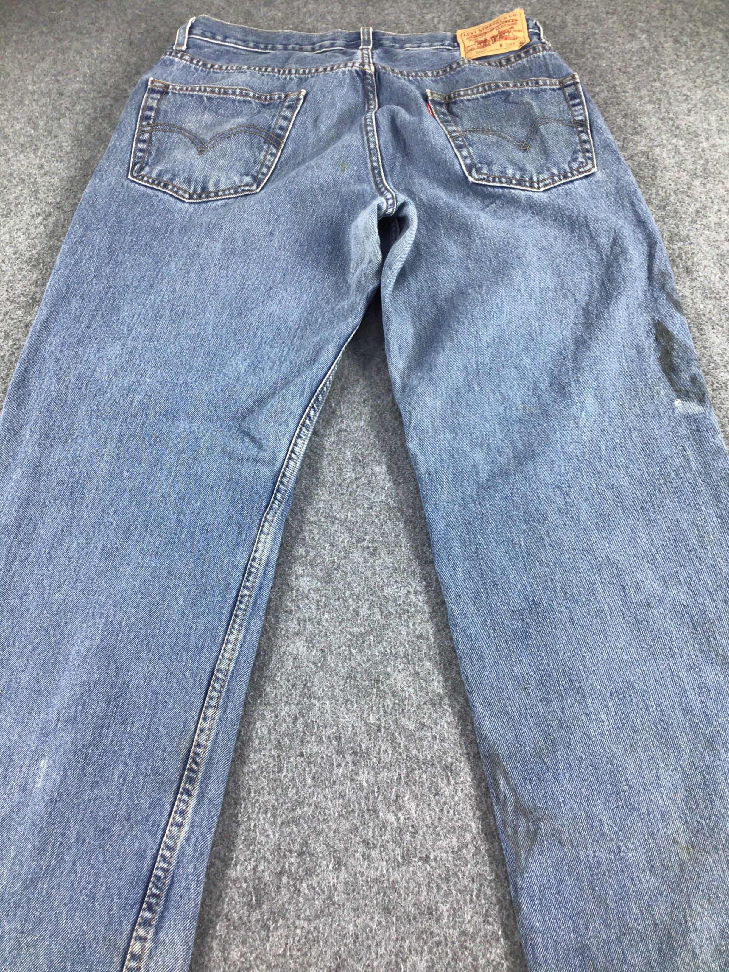 Levi's Vintage Levis 550 Jeans Dirty Blue Wash -J450 Size US 33 - 4 Thumbnail