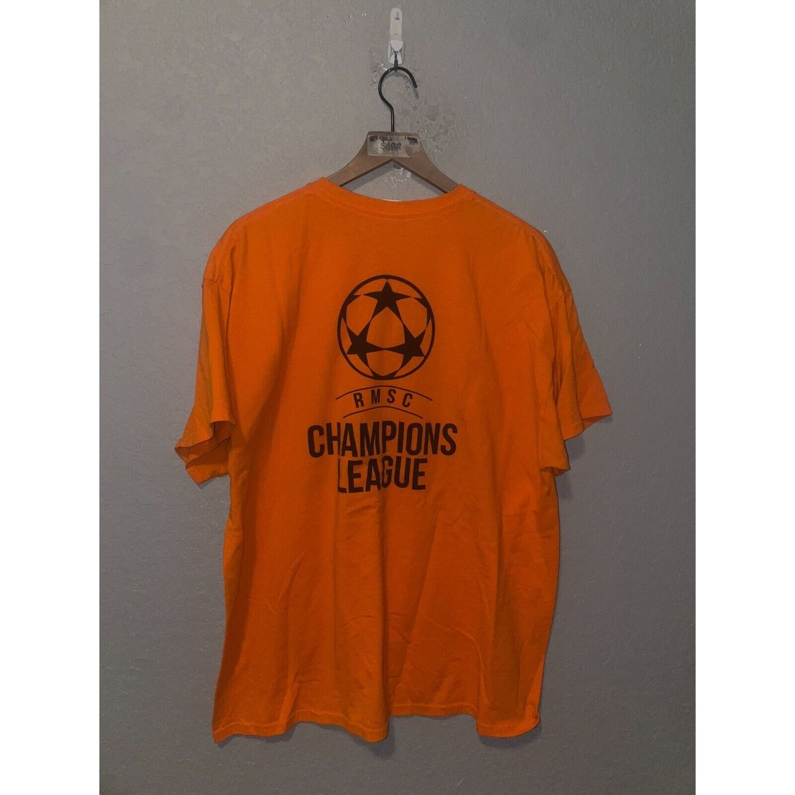 Gildan RMC Soccer Champions Shirt Orange XL Champions League Tee Size US XL / EU 56 / 4 - 7 Thumbnail