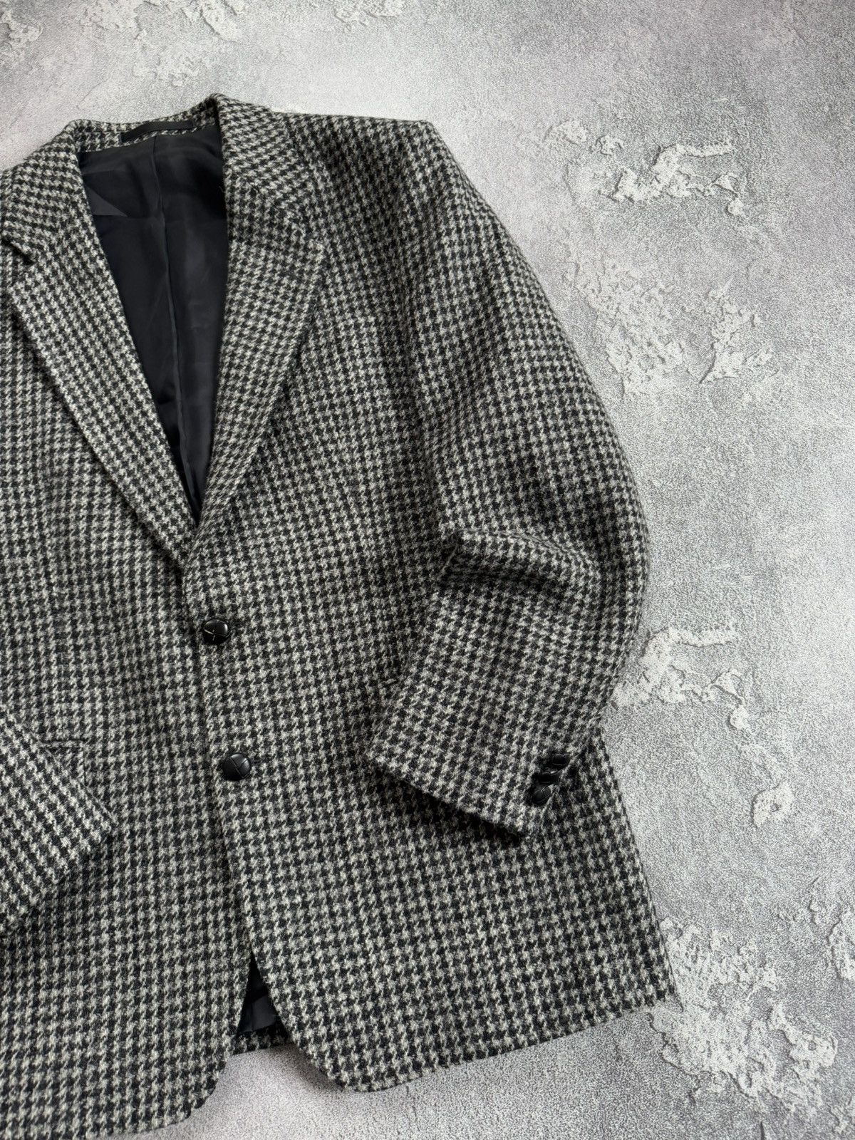 Harris Tweed × Vintage Harris Tweed M button up blazer jacket checkered wool Size 42S - 3 Thumbnail