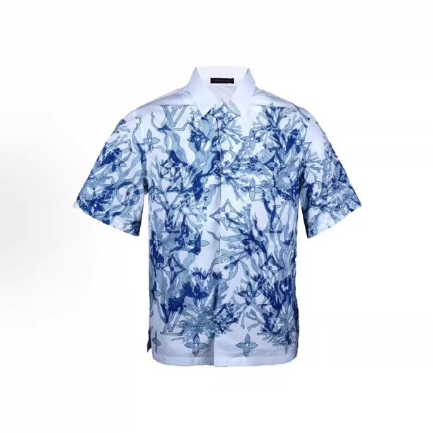 Louis Vuitton Louis Vuitton Seagrass shirt with full print shirt Size US L / EU 52-54 / 3 - 1 Thumbnail