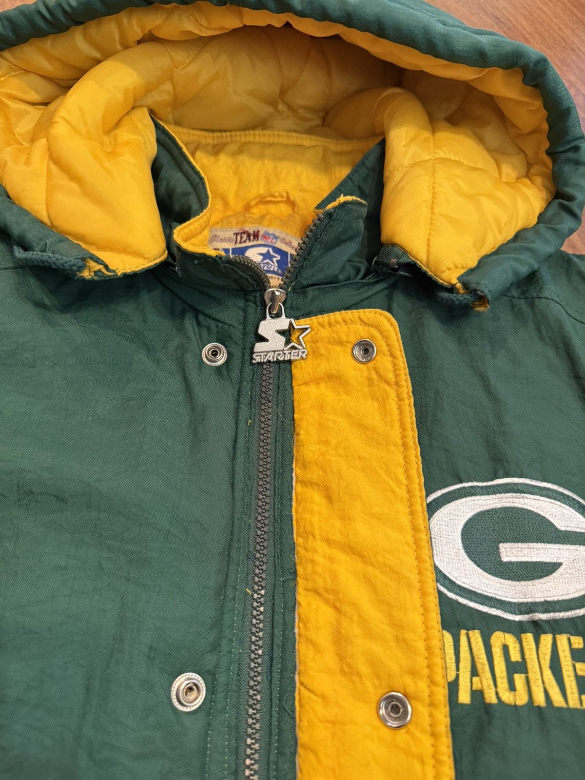 Starter Vintage 90’s Green Bay Packers Starter Jacket Puffer Quilted Size US L / EU 52-54 / 3 - 4 Thumbnail