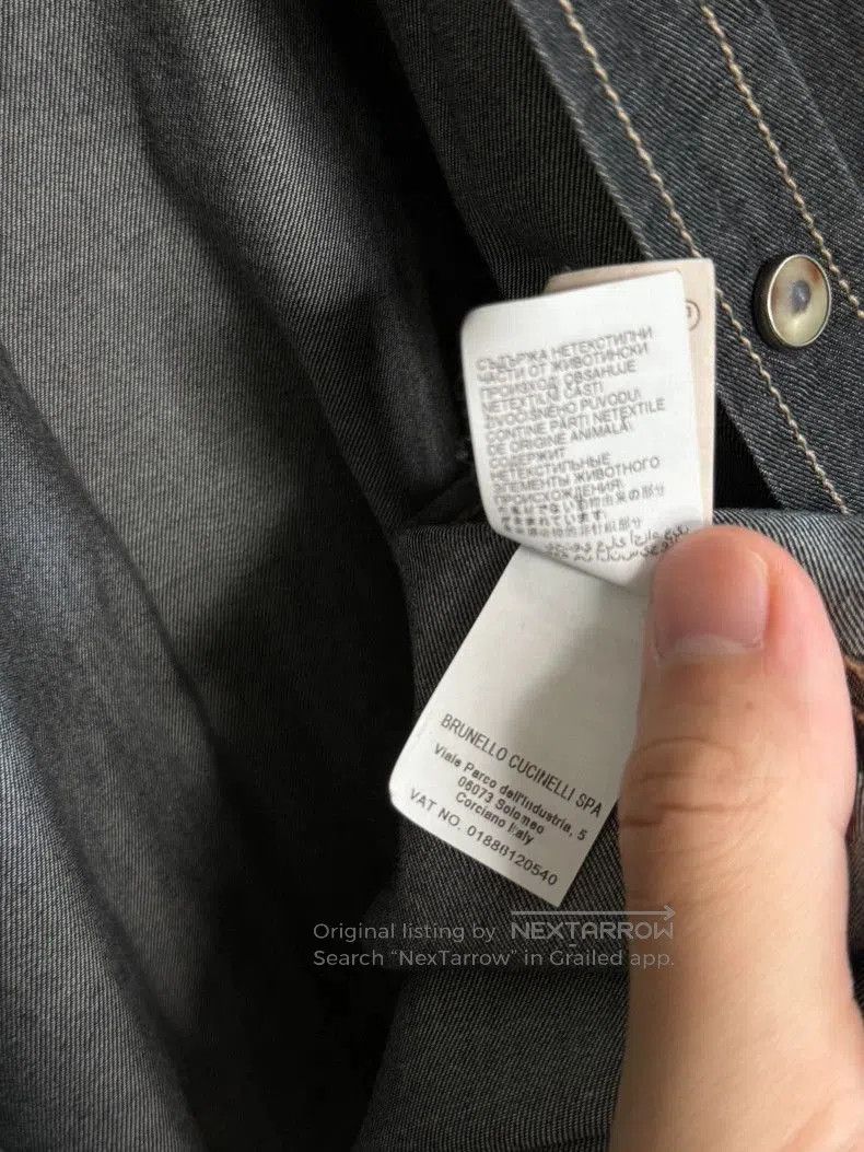 Brunello Cucinelli Brunello Cucinelli Denim Button-Up Shirt. Size US XL / EU 56 / 4 - 5 Thumbnail