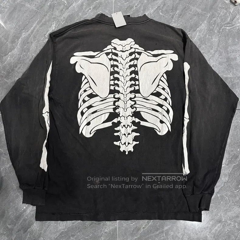 Saint Michael Saint Michael Skeletal ribcage destruction washed long-sle Size US L / EU 52-54 / 3 - 2 Thumbnail