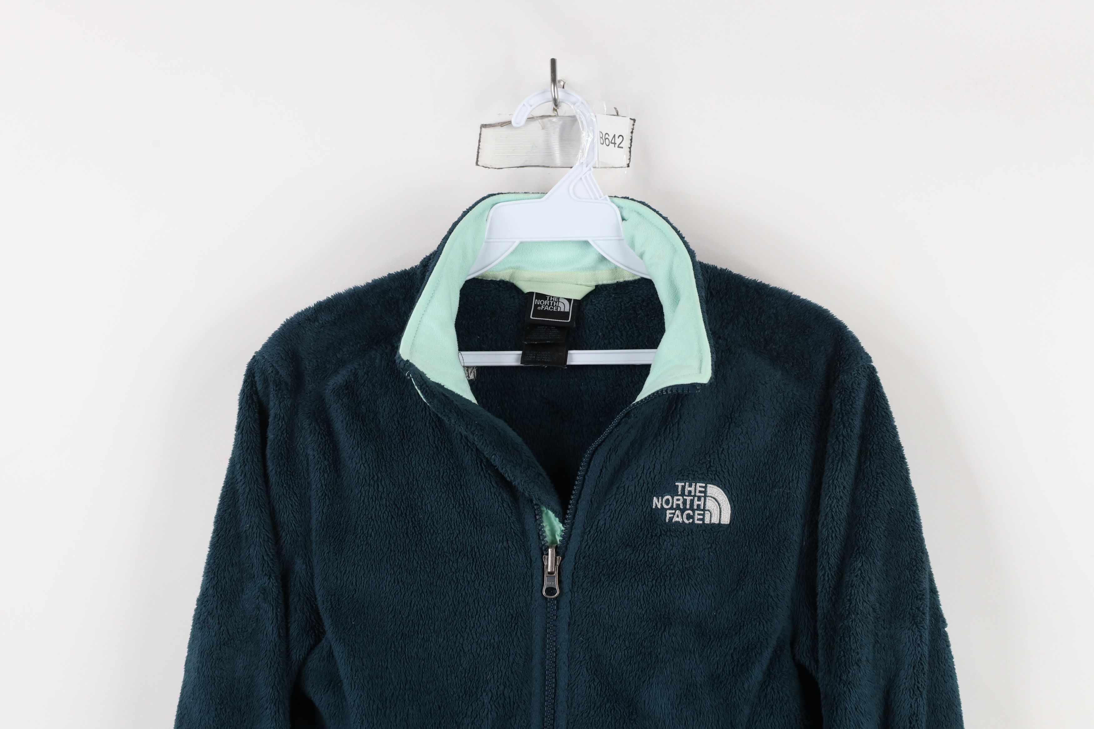 The North Face × Vintage Vintage The North Face Spell Fuzzy Shag Fleece Jacket Teal Size XS / US 0-2 / IT 36-38 - 2 Thumbnail