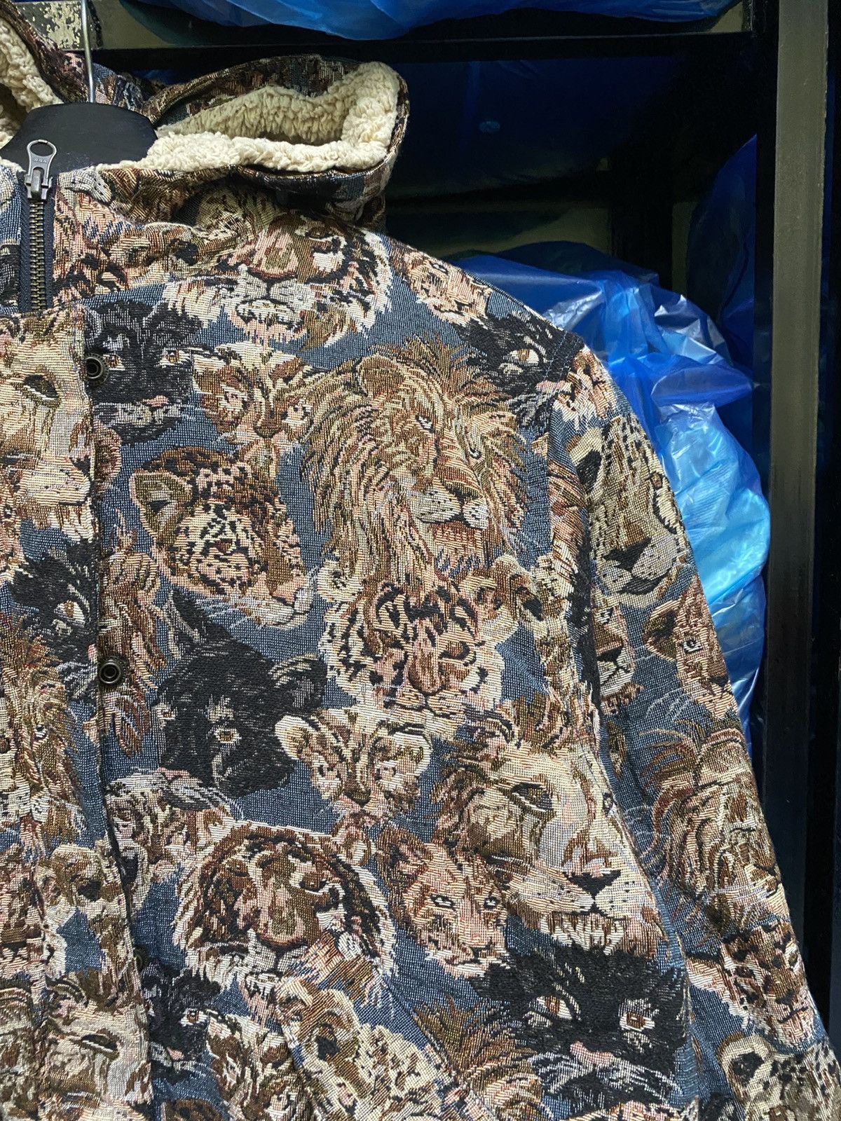 Other Animal Print Tapestry Parka Jacket Bold Lion Jungle Pattern Size US S / EU 44-46 / 1 - 6 Thumbnail