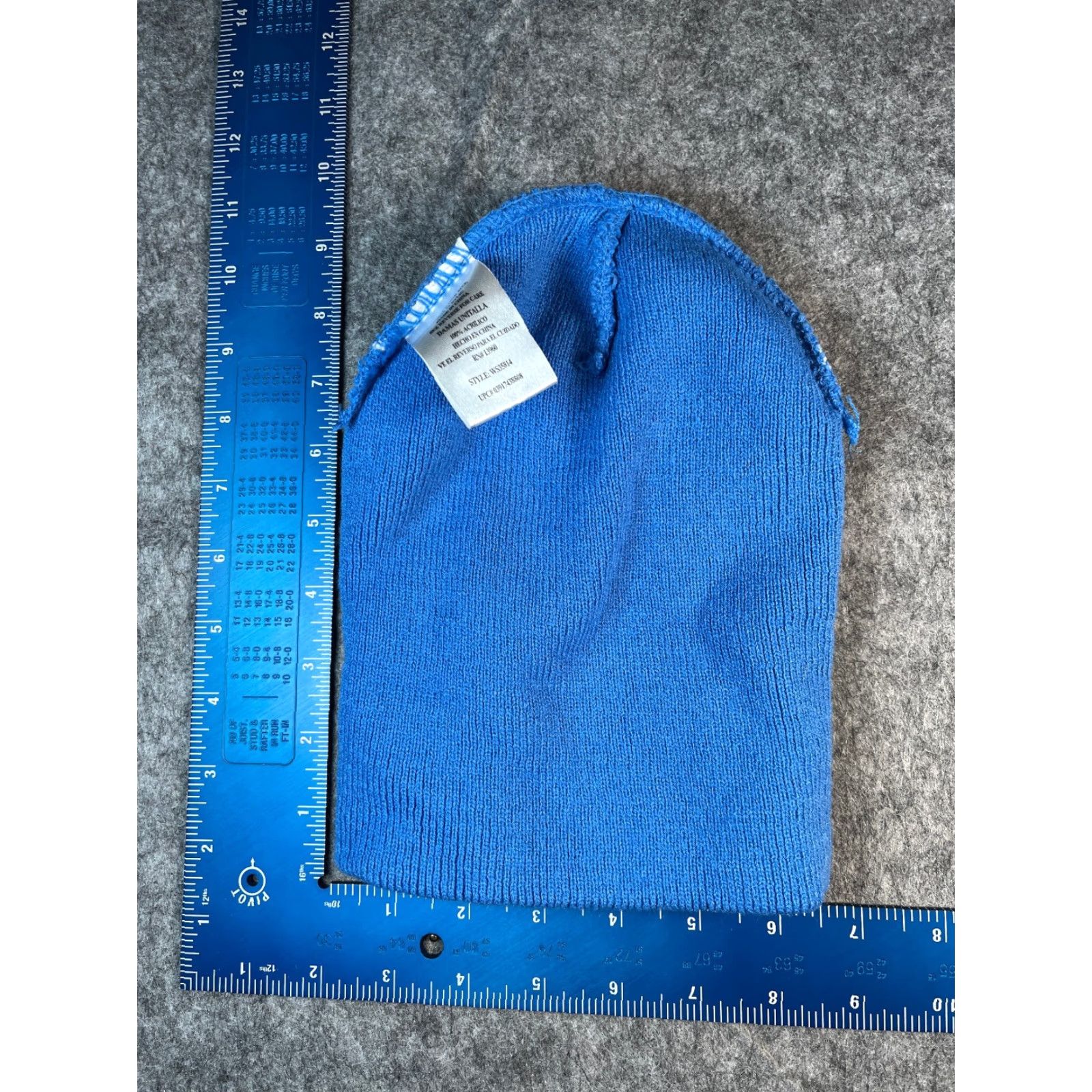 Vintage Paris Accessories Beanie Women One Size Blue White Stripe Knit Acrylic Hat Zipper? Size ONE SIZE - 6 Thumbnail
