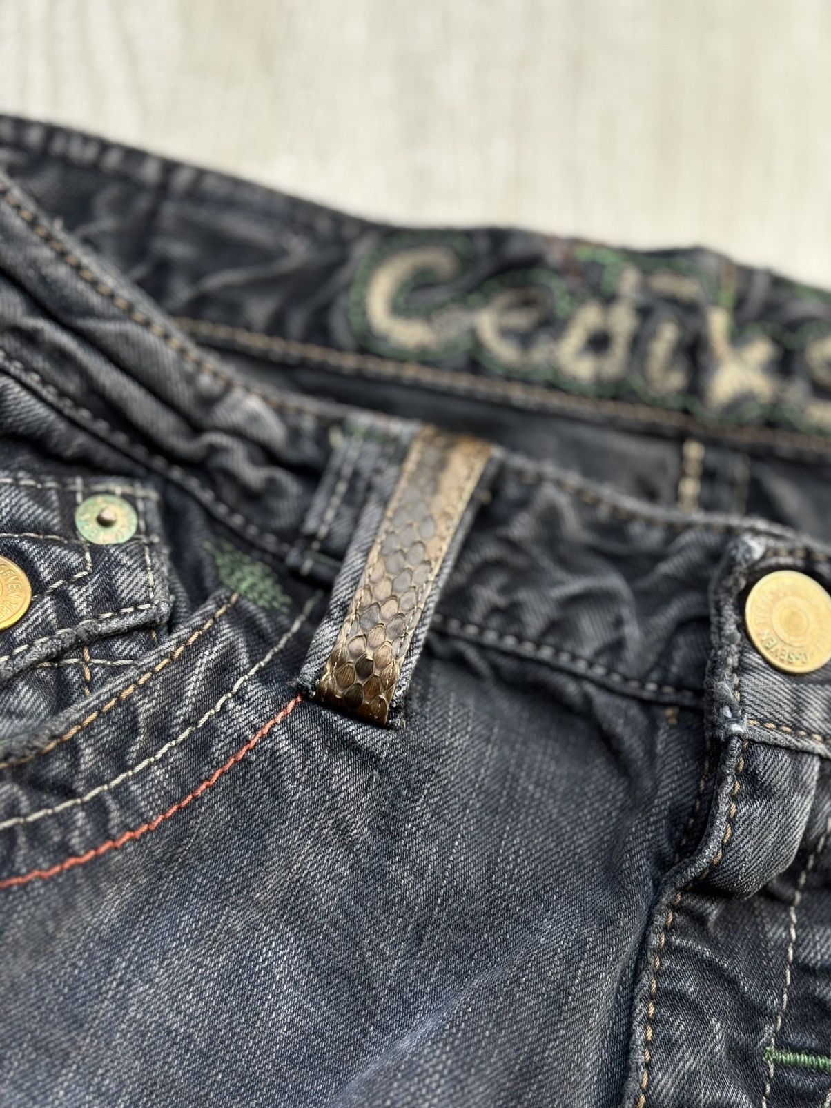 Japanese Brand C17 laceup flare jeans Size US 28 / EU 44 - 3 Thumbnail