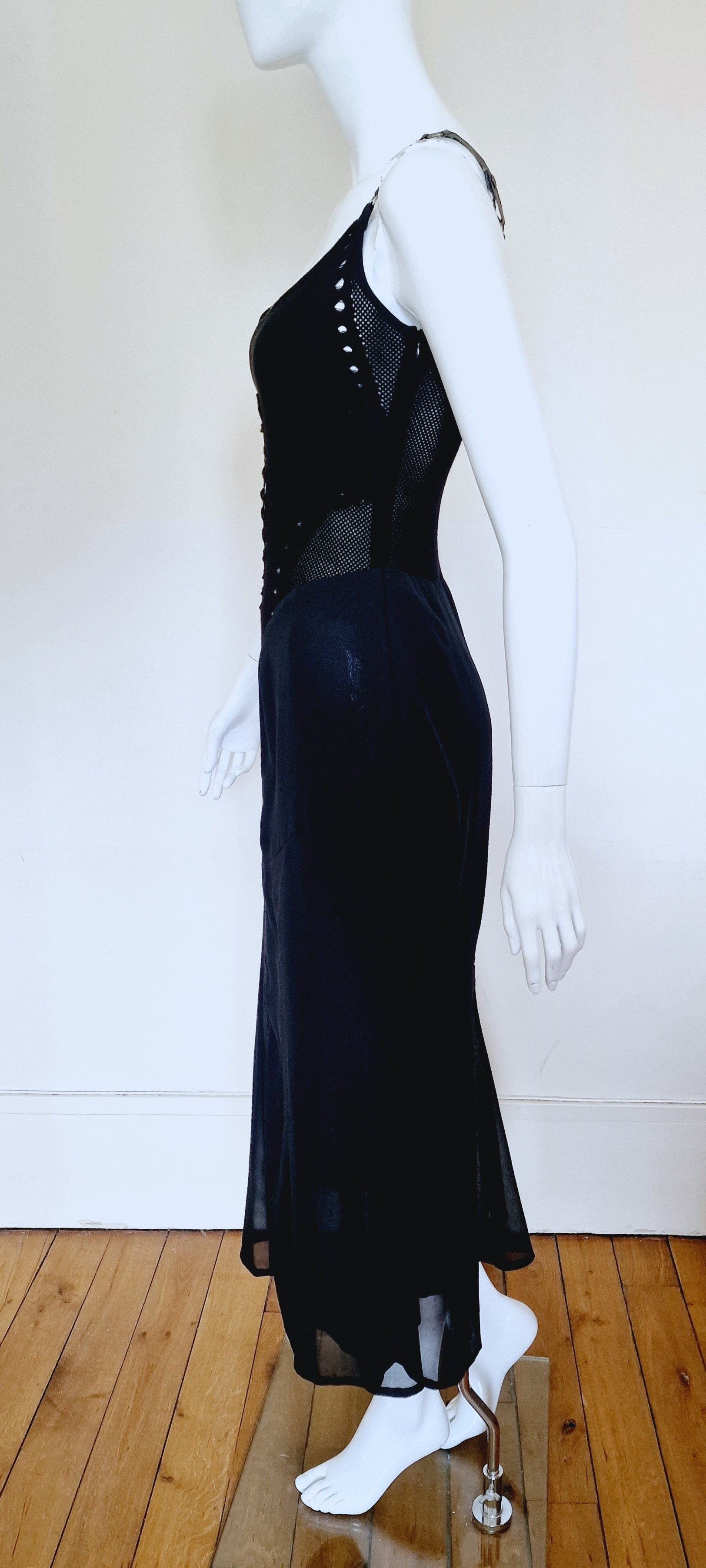 Versace Gianni Versace Cutout Cut Out Net Bondage Medium LargeDress Size M / US 6-8 / IT 42-44 - 7 Thumbnail