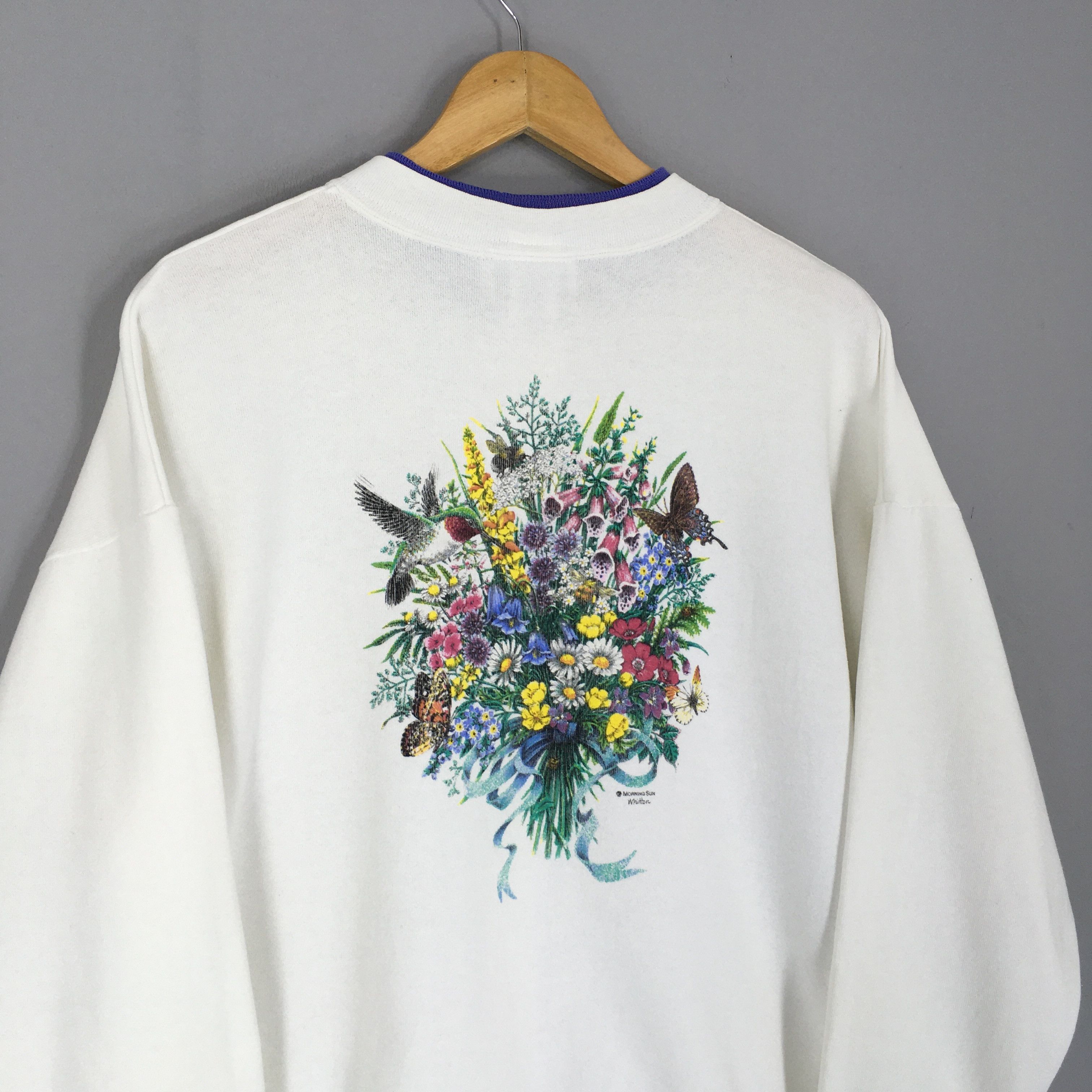 Habitat Vintage 90s Morning Sun Whitton Art Button Sweatshirt Large Size US L / EU 52-54 / 3 - 2 Thumbnail