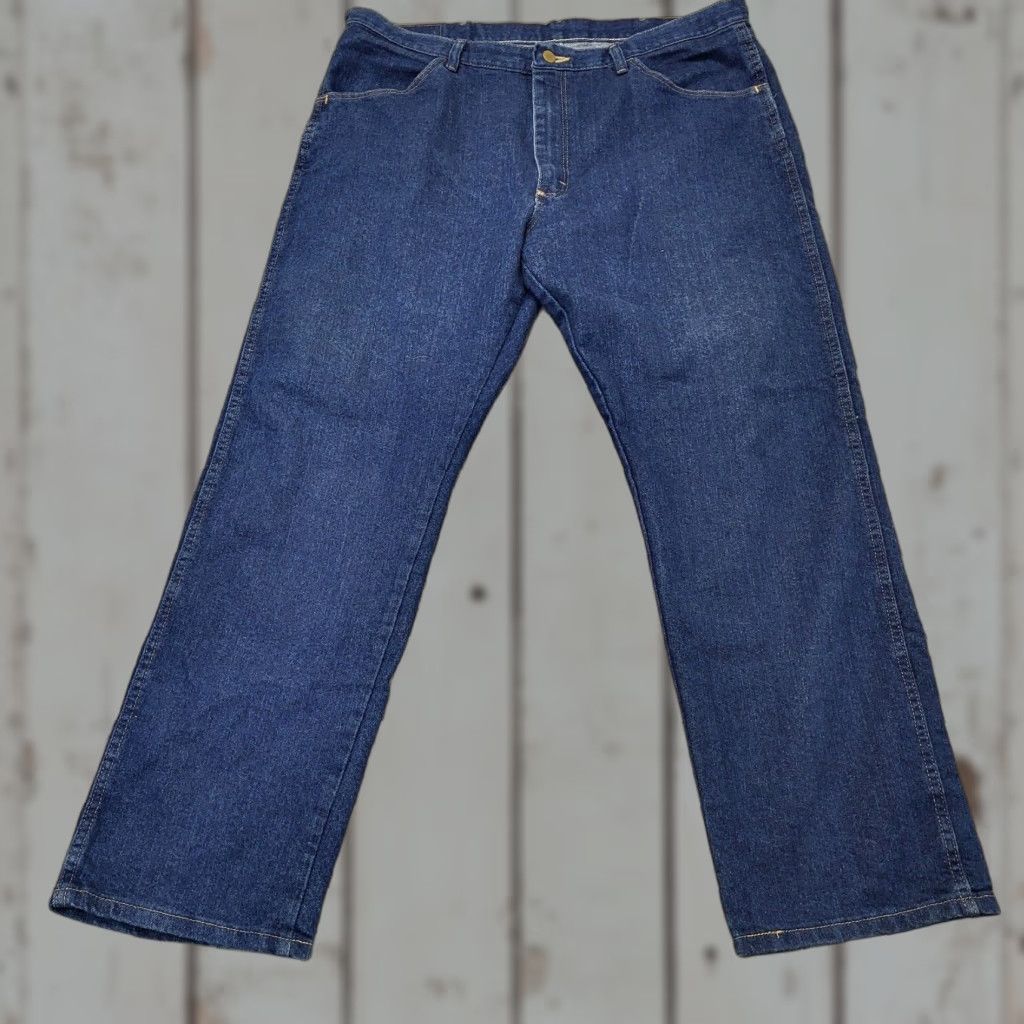 Wrangler Wrangler Mens Jeans Regular Fit Denim Dark Wash Straight Leg 38x30 85900DW Size US 38 / EU 54 - 1 Thumbnail