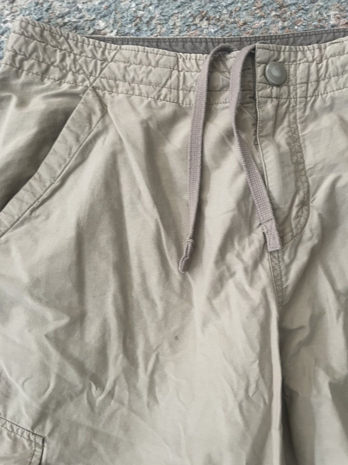 Nike × Vintage VTG Nike Cargo Shorts 36 Brown Metal Logo Faded Drawstring Size US 34 / EU 50 - 3 Thumbnail