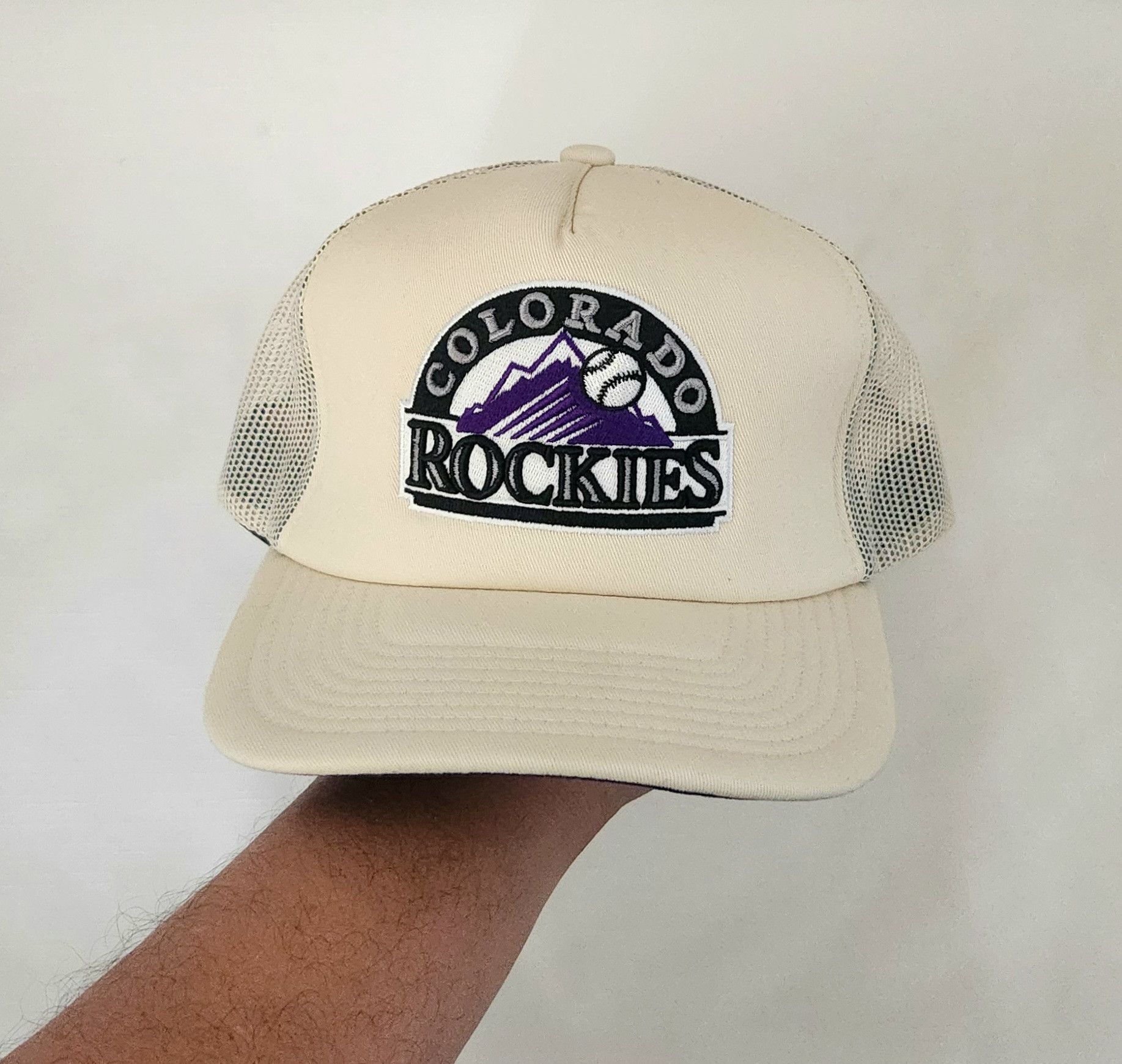 New Era Mitchell & Ness Colorado Rockies Cream Cooperstown Snapback Size ONE SIZE - 1 Thumbnail