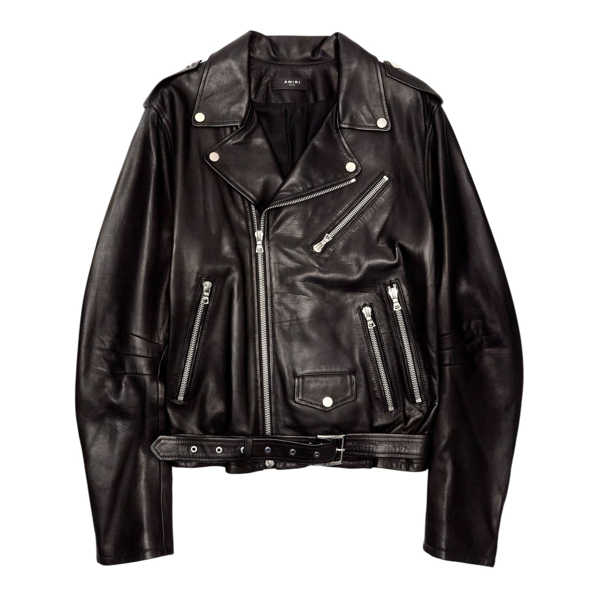 Amiri Amiri Leather Biker Jacket Black Size US XXL / EU 58 / 5 - 1 Thumbnail