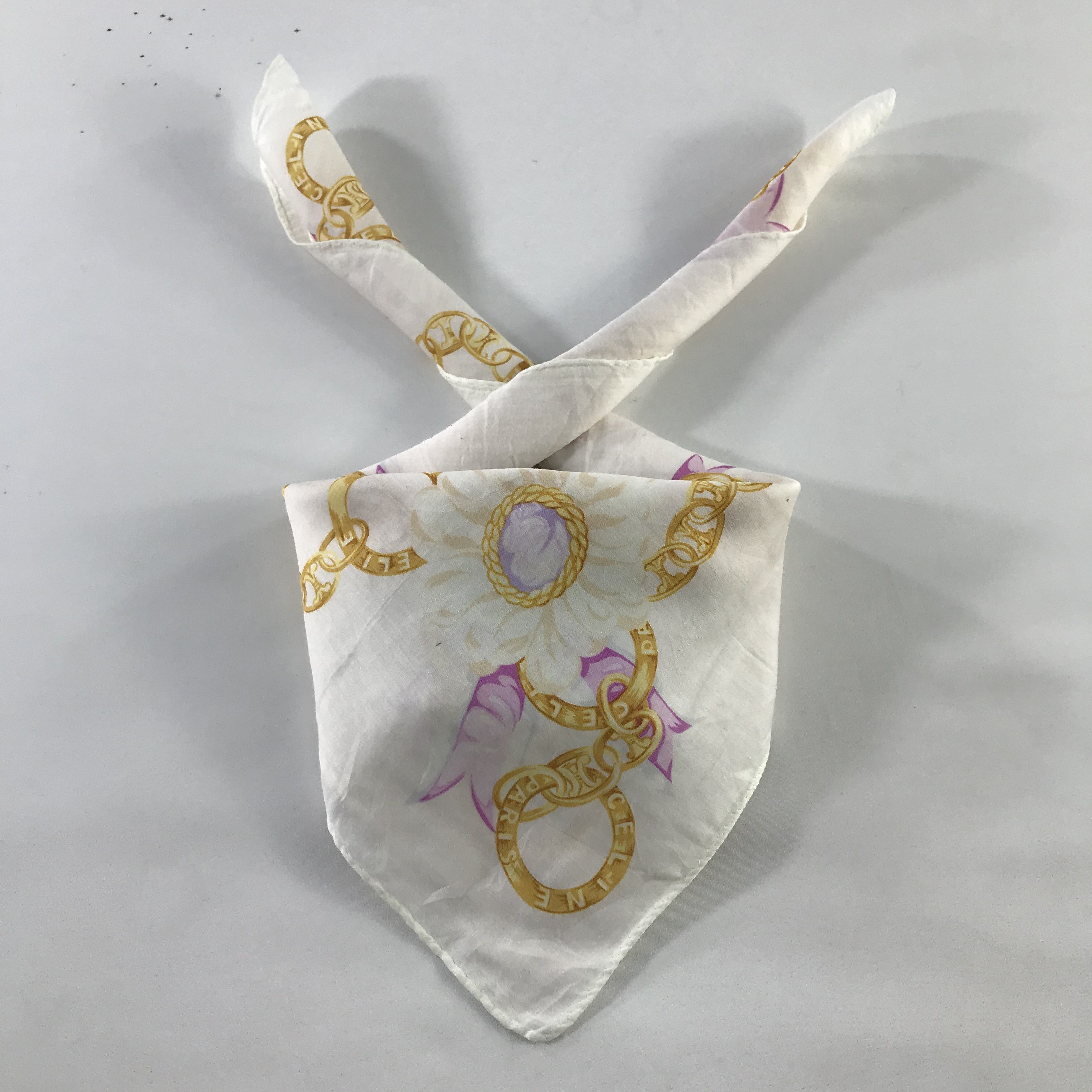 Celine × Vintage Celine Bandana / Handkerchief / Neckerchief - S412 Size ONE SIZE - 3 Thumbnail