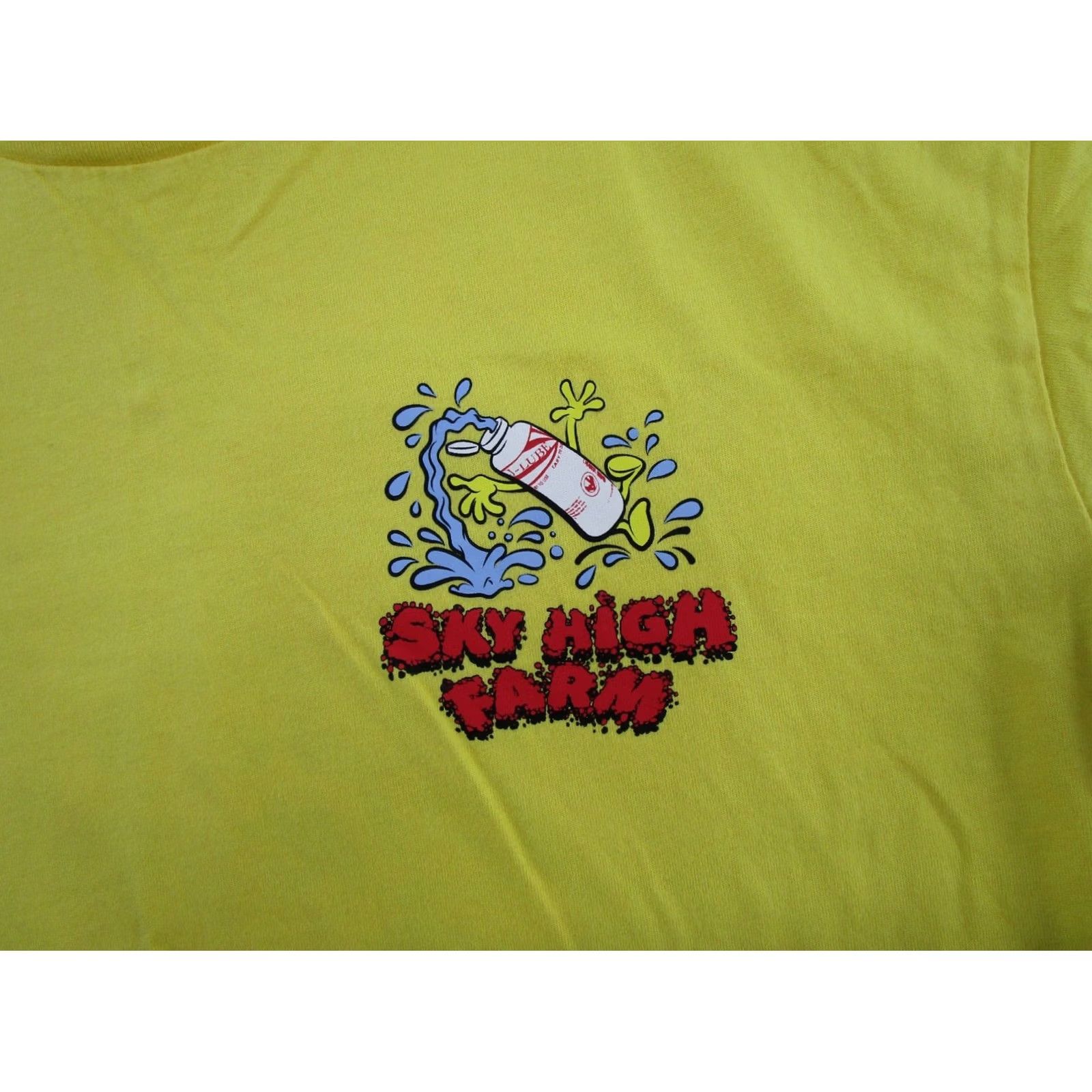 Vintage Sky High Farm T-Shirt Men's M Yellow Graphic Print Cow Slippery When Wet Streetwear Organic Cotton Size US M / EU 48-50 / 2 - 5 Thumbnail
