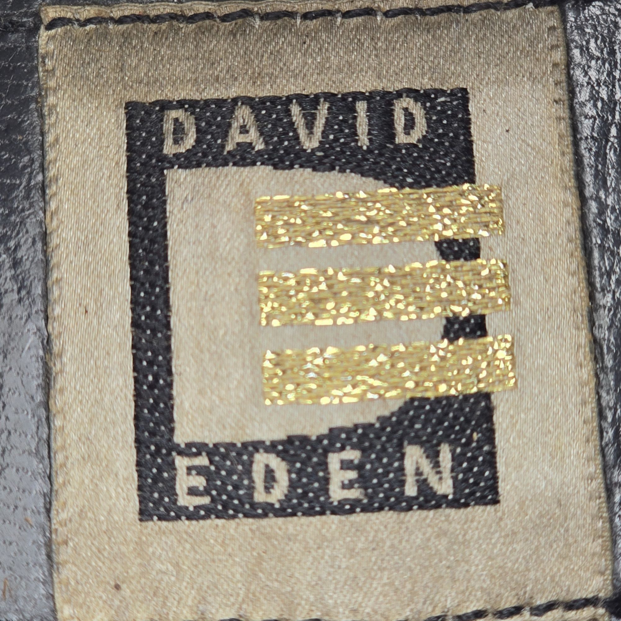 Vintage Vintage David Eden Exotic Teju Lizard Navy Blue Dress Shoes Size US 8.5 / EU 41-42 - 12 Thumbnail