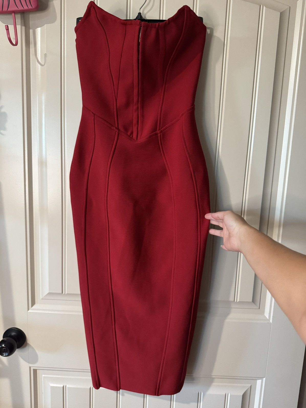 Fashion Nova FASHION NOVA Sexy, Strapless Bodycon Midi Dress (Small) Size S / US 4 / IT 40 - 5 Thumbnail