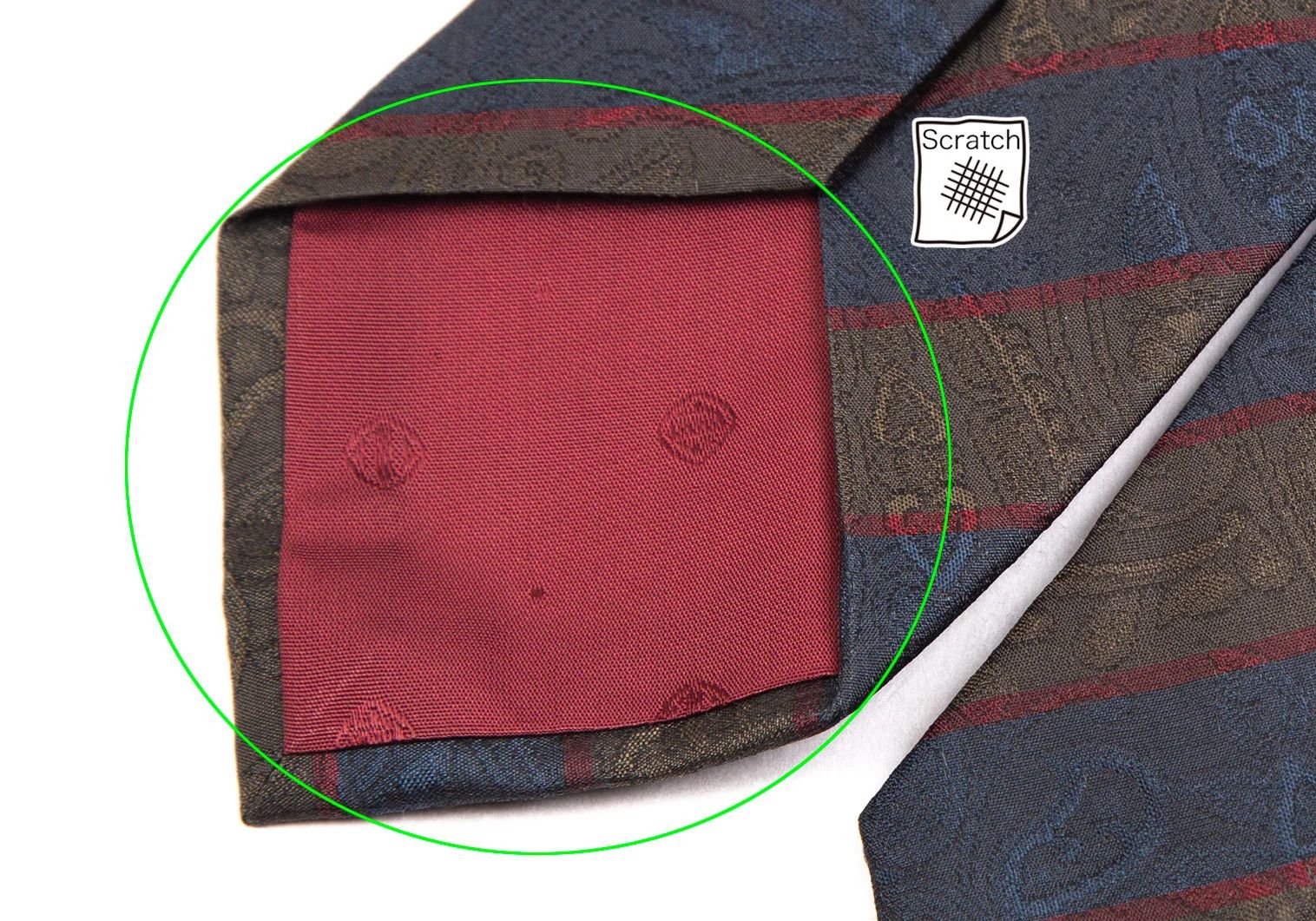 Dries Van Noten Paisley Jacquard Regimental Tie in Khaki and Navy Size ONE SIZE - 6 Thumbnail