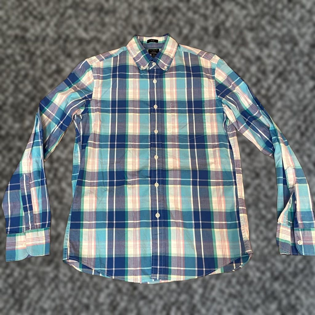 J.Crew J Crew Shirt Mens Small Slim Fit Plaid Button Down Long Sleeve Flex Washed Size US S / EU 44-46 / 1 - 1 Thumbnail