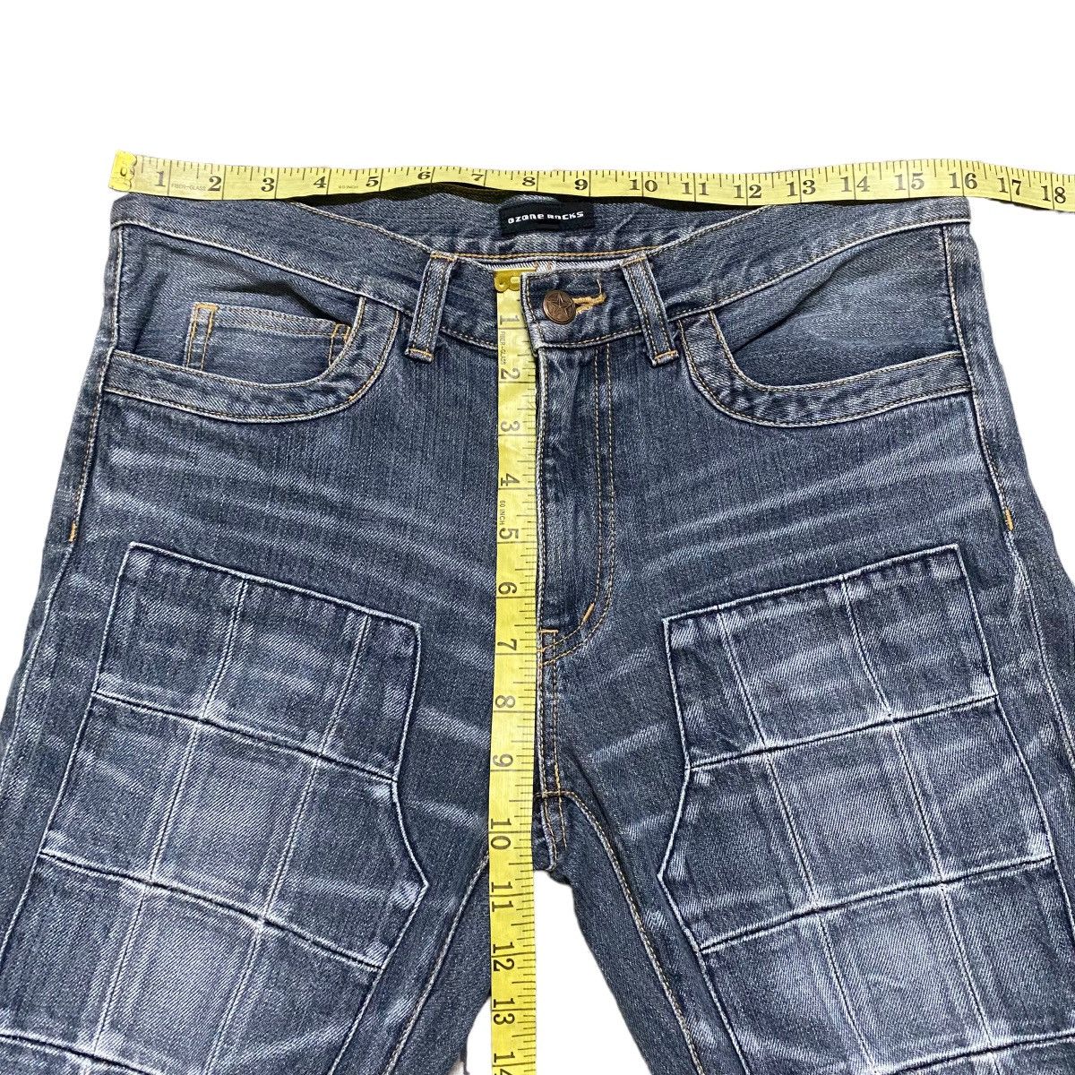Hysteric Glamour OZONE ROCKS Denim Double Knee Carpenter Pants Size US 31 - 14 Thumbnail