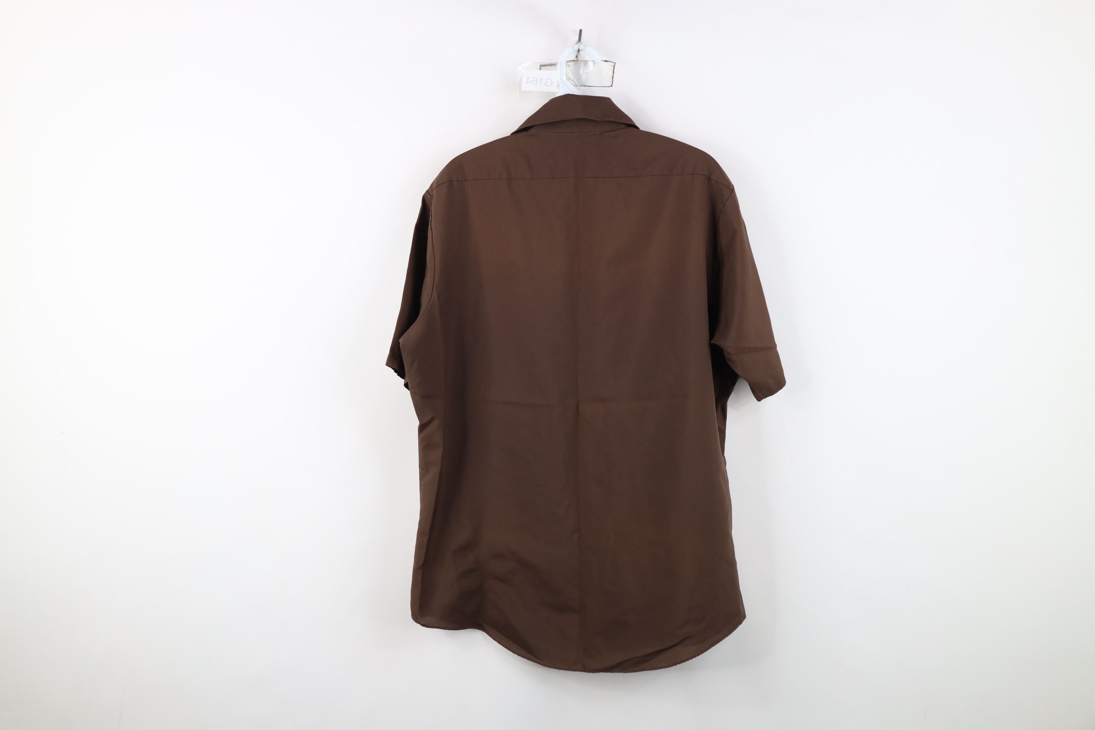 Vintage Vintage 70s Streetwear Touch Short Sleeve Button Shirt Brown Size US M / EU 48-50 / 2 - 11 Thumbnail