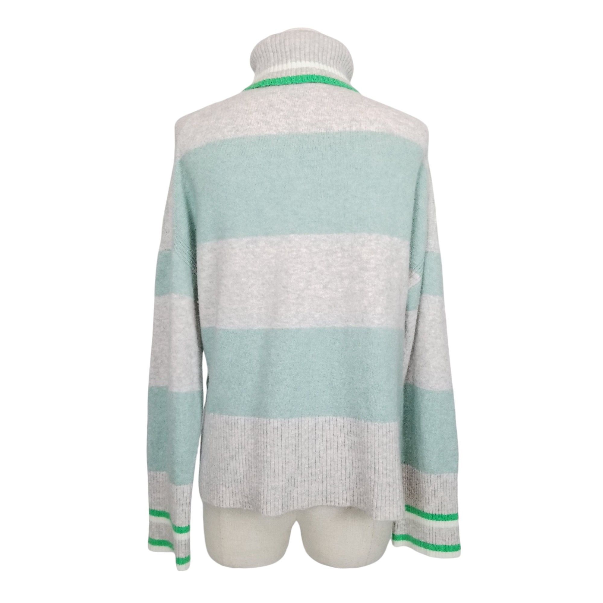 J.Crew Striped Merino Wool Alpaca Blend Turtleneck Size S / US 4 / IT 40 - 4 Thumbnail