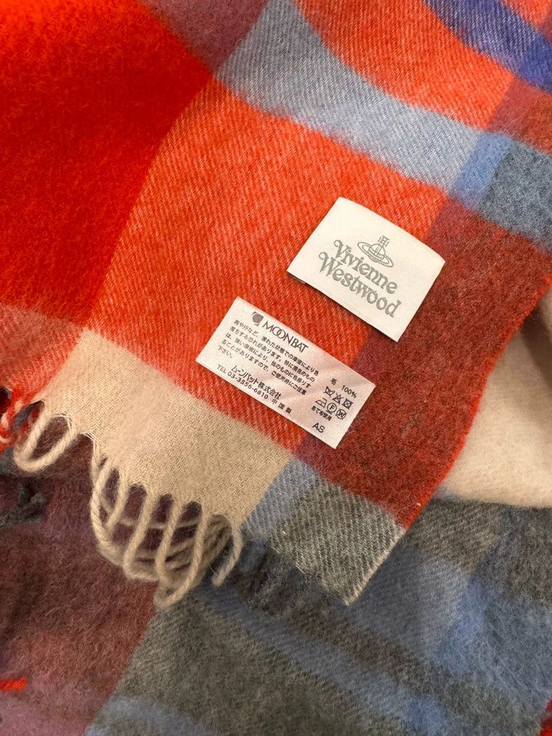 Vivienne Westwood Vivienne Westwood Wool shawl, red, gray, and blue color bl Size ONE SIZE - 3 Thumbnail