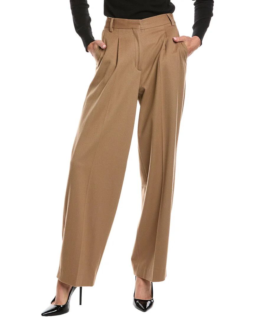 Officine Generale Officine Generale by Ing Loro Piana Sophie Wool Pants Camel Size 36" / US 14 / IT 50 - 3 Thumbnail