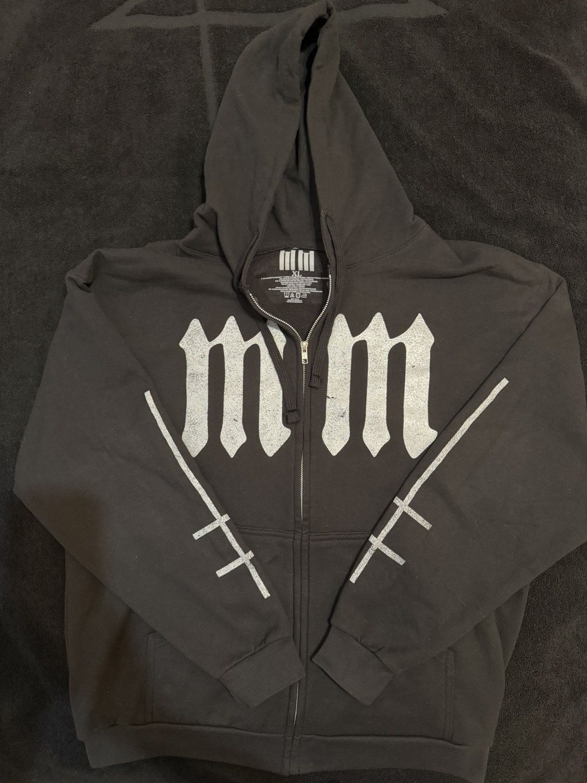 Gildan Marilyn Manson zipped hoodie official merch '24 Tour XL Size US XL / EU 56 / 4 - 1 Thumbnail