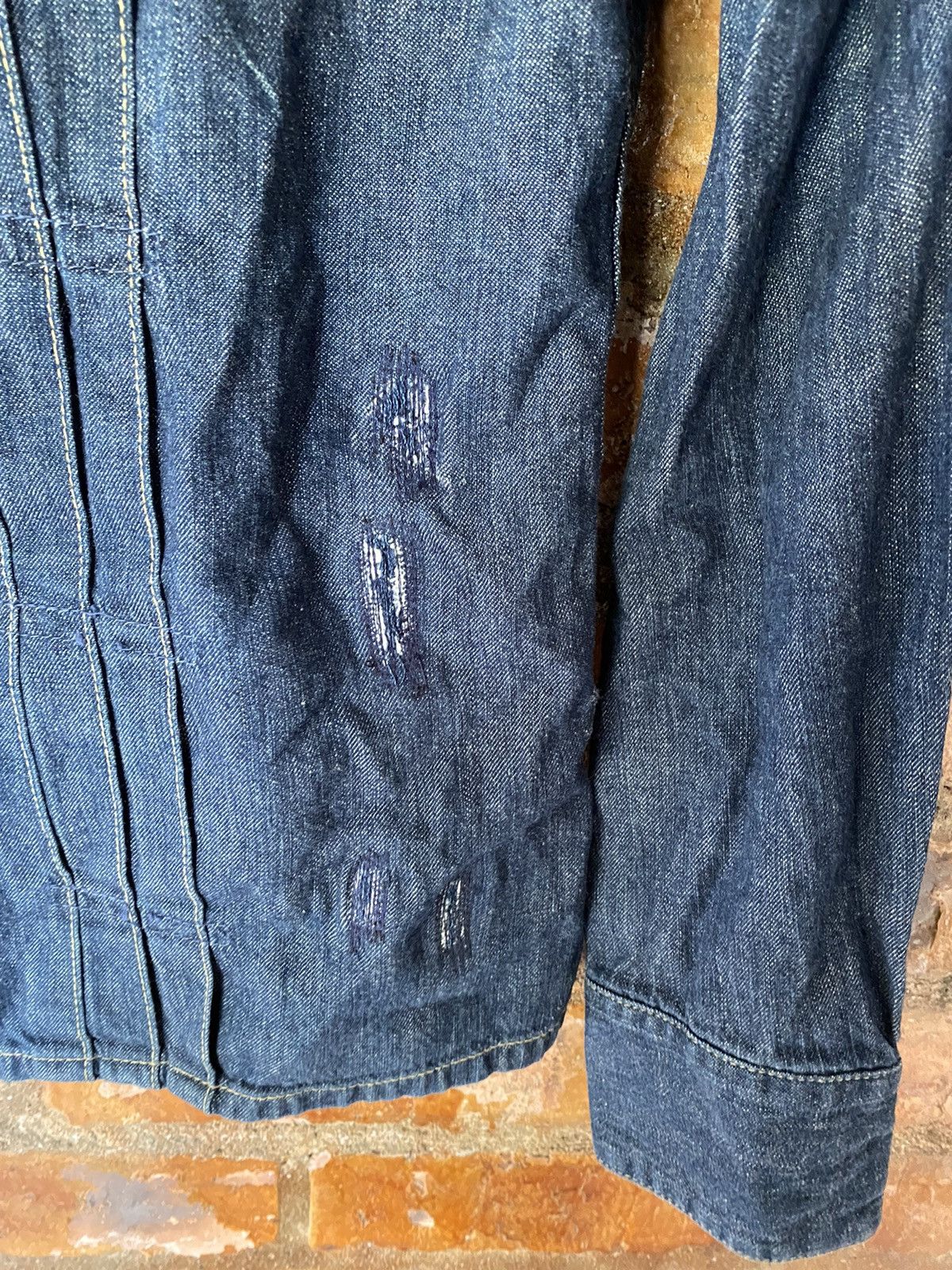 Hysteric Glamour 1990s HG Denim Shirt Distresses Size XS / US 0-2 / IT 36-38 - 7 Thumbnail