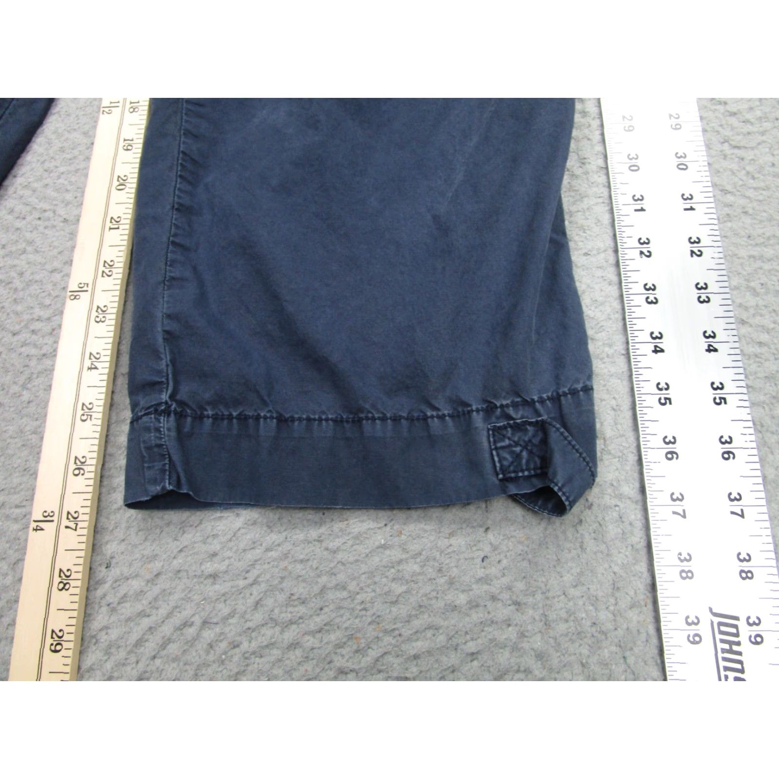 Vintage VINTAGE Pilcro Capris Womens 28 Blue Cargo Utility Adjustable Button Hem Pants 27 in Inseam Womens Size ONE SIZE - 2 Thumbnail