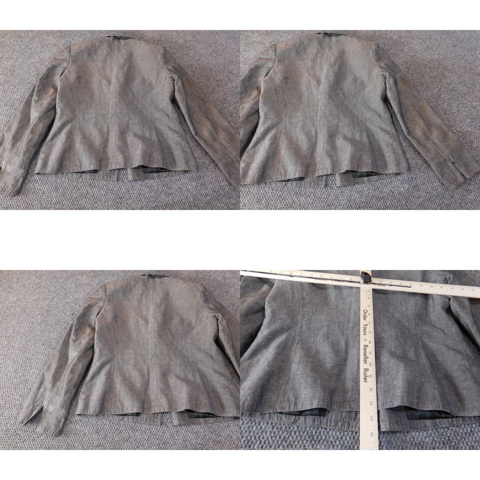 Jones New York Jones New York Womens Blazer 12 Gray Linen Button Collar Casual Dressy Vintage? Wait. Size XL / US 12-14 / IT 48-50 - 8 Thumbnail