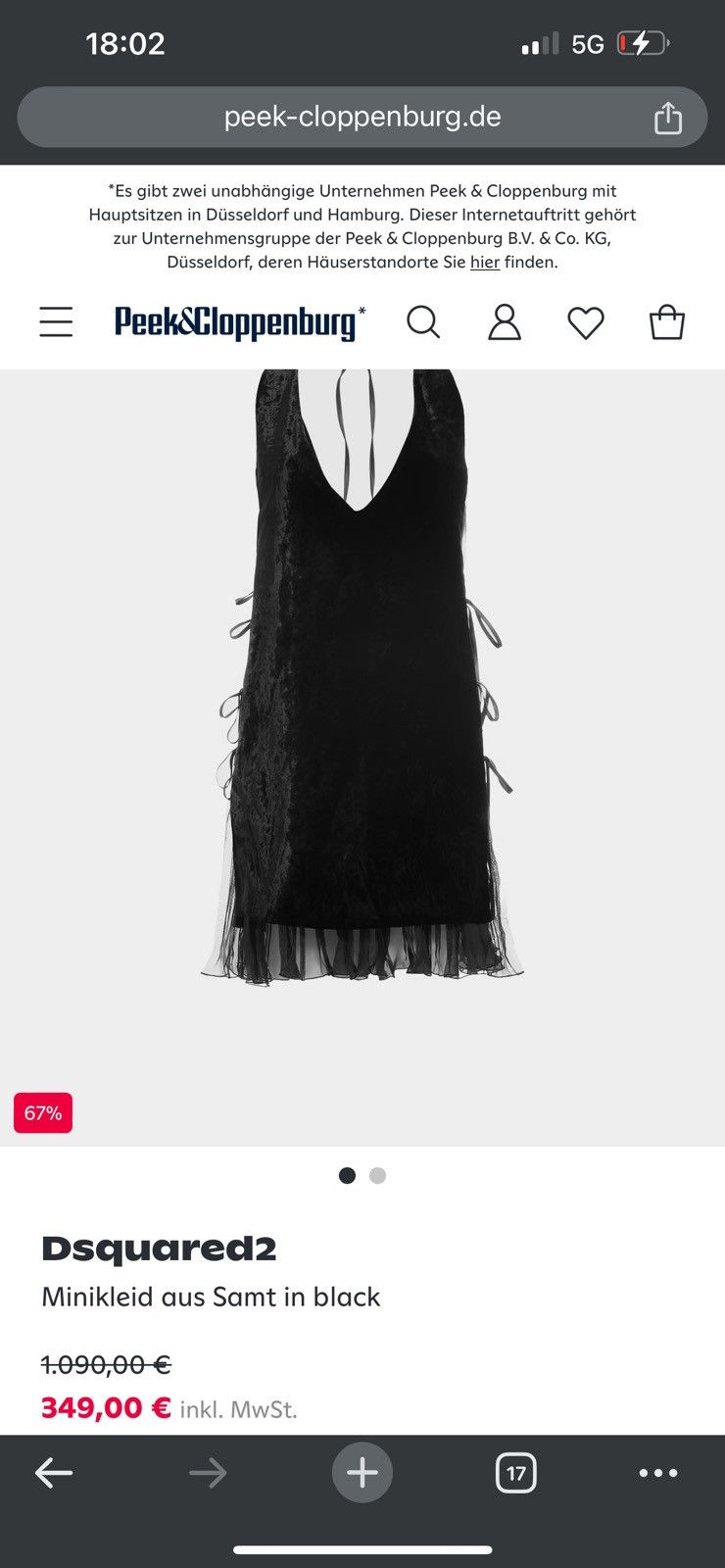 Dsquared2 Dsquared2 velvet mini dress Size XL / US 12-14 / IT 48-50 - 2 Thumbnail