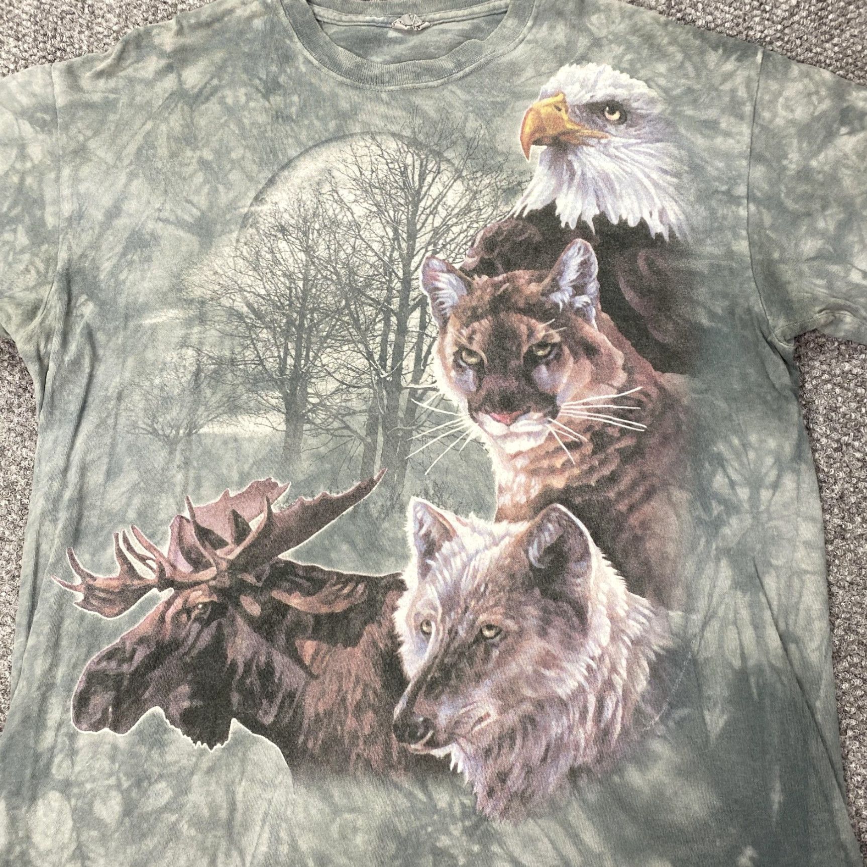 Other VINTAGE Quail Hollow Shirt Mens Large Tie Dye Graphic Print Animals Nature Crew Neck Short Sleeve Cotton Jersey Size US L / EU 52-54 / 3 - 2 Thumbnail
