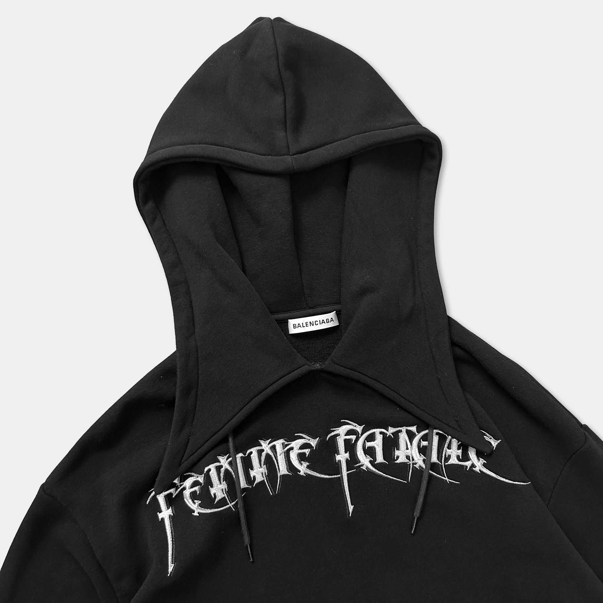 Balenciaga Balenciaga Femme Fatale Black Hoodie Size US M / EU 48-50 / 2 - 2 Thumbnail