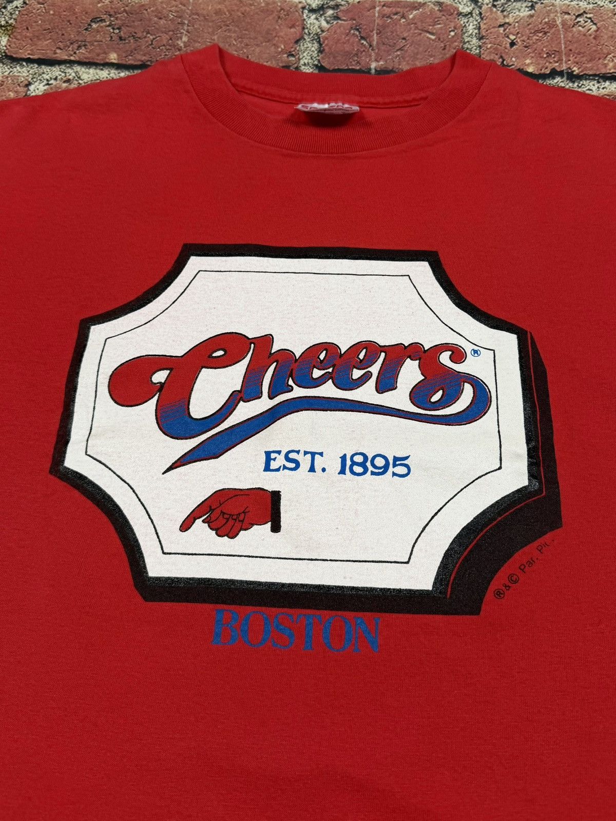TEE JAYS Vintage Cheers TV Show Promo Boston Bar Single Stitch Tee Size US L / EU 52-54 / 3 - 2 Thumbnail