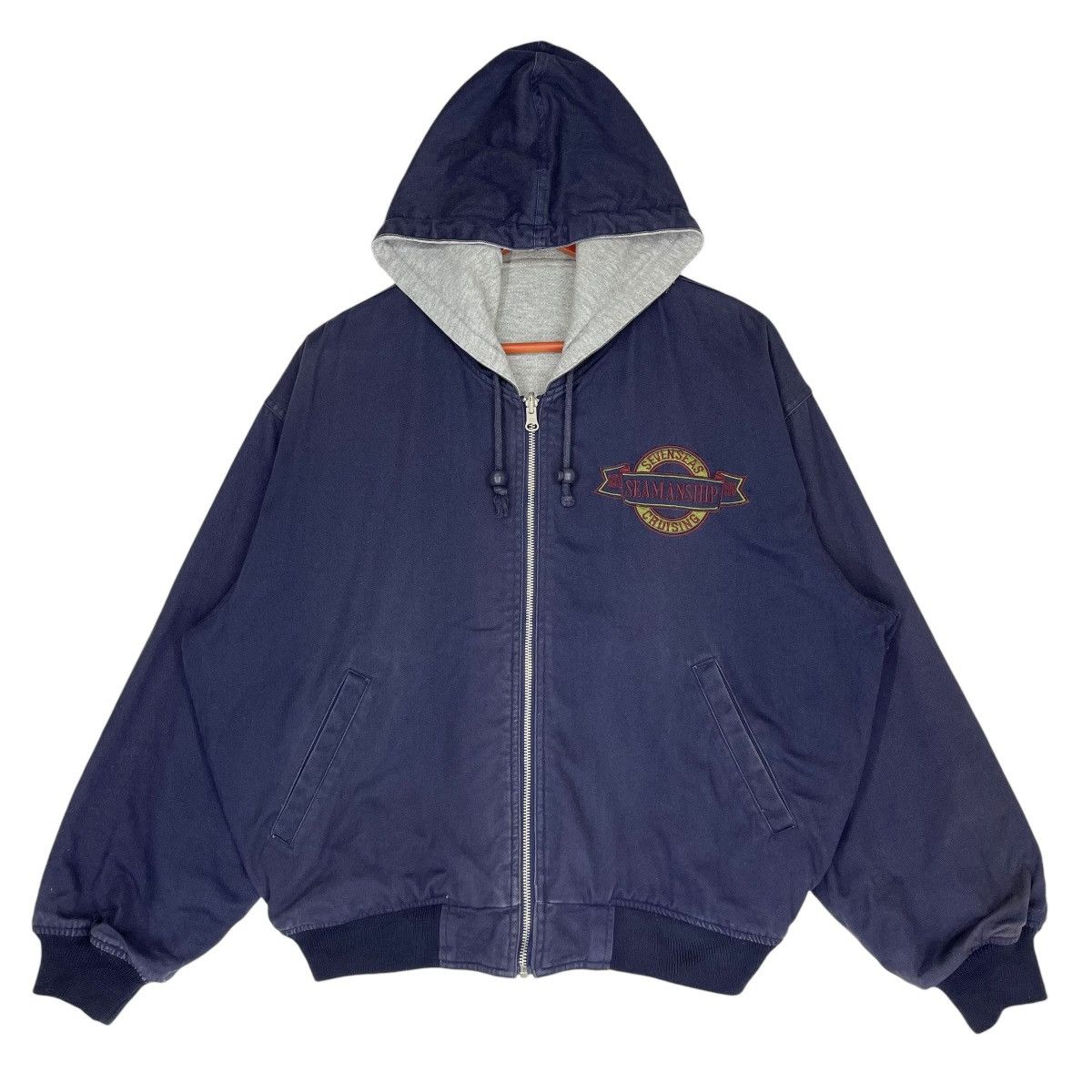 Vintage Seamanship Sevenseas Cruising Hoodie Reversible Jacket (M) Size US M / EU 48-50 / 2 - 2 Thumbnail
