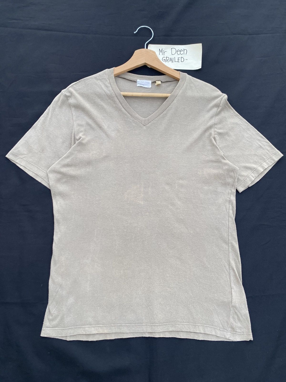 Helmut Lang Rare Vintage Helmut Lang Produced 1998 Brown Plain Tshirt Size US M / EU 48-50 / 2 - 1 Thumbnail