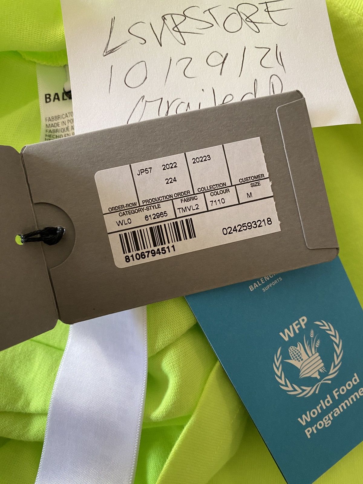 Balenciaga Balenciaga FW22 WFP Vintage Tee Neon Sun Medium Size US M / EU 48-50 / 2 - 6 Thumbnail