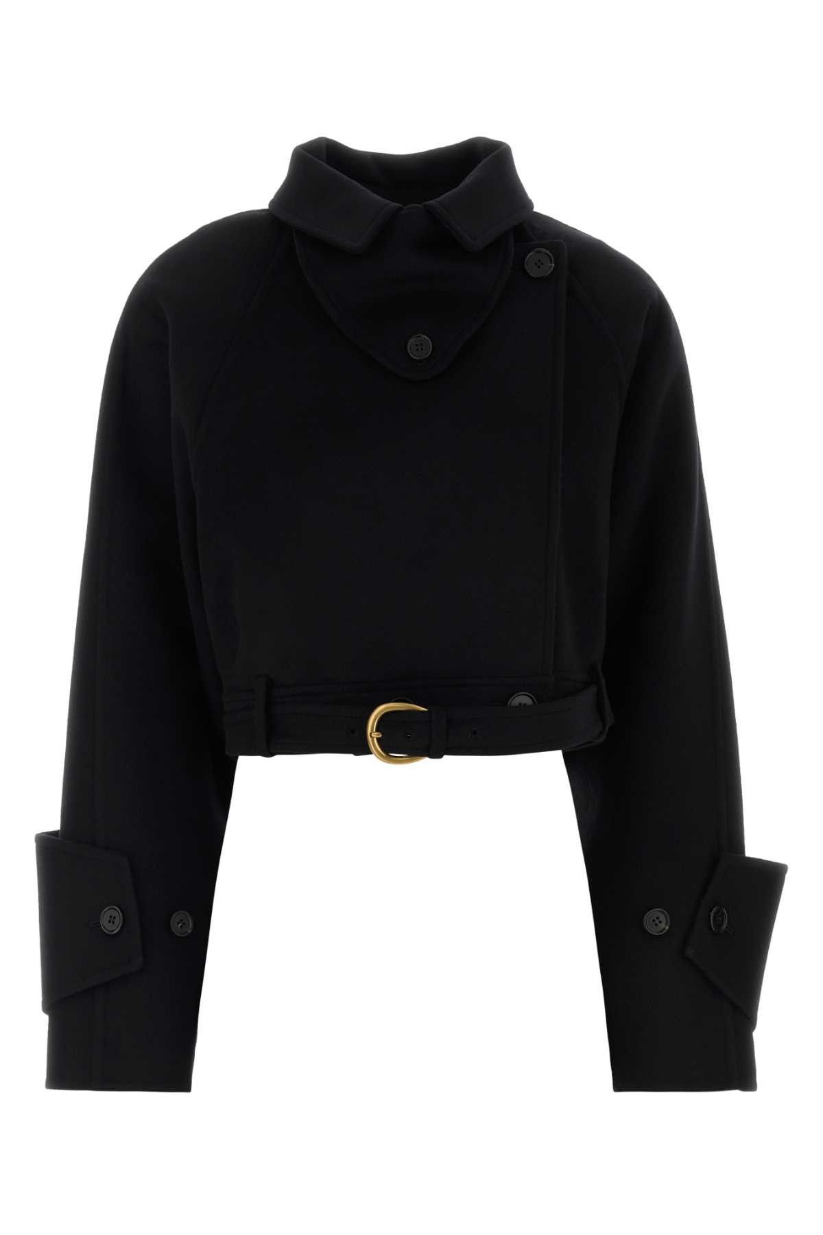 Chloe Black Wool Coat Size L / US 10 / IT 46 - 1 Thumbnail