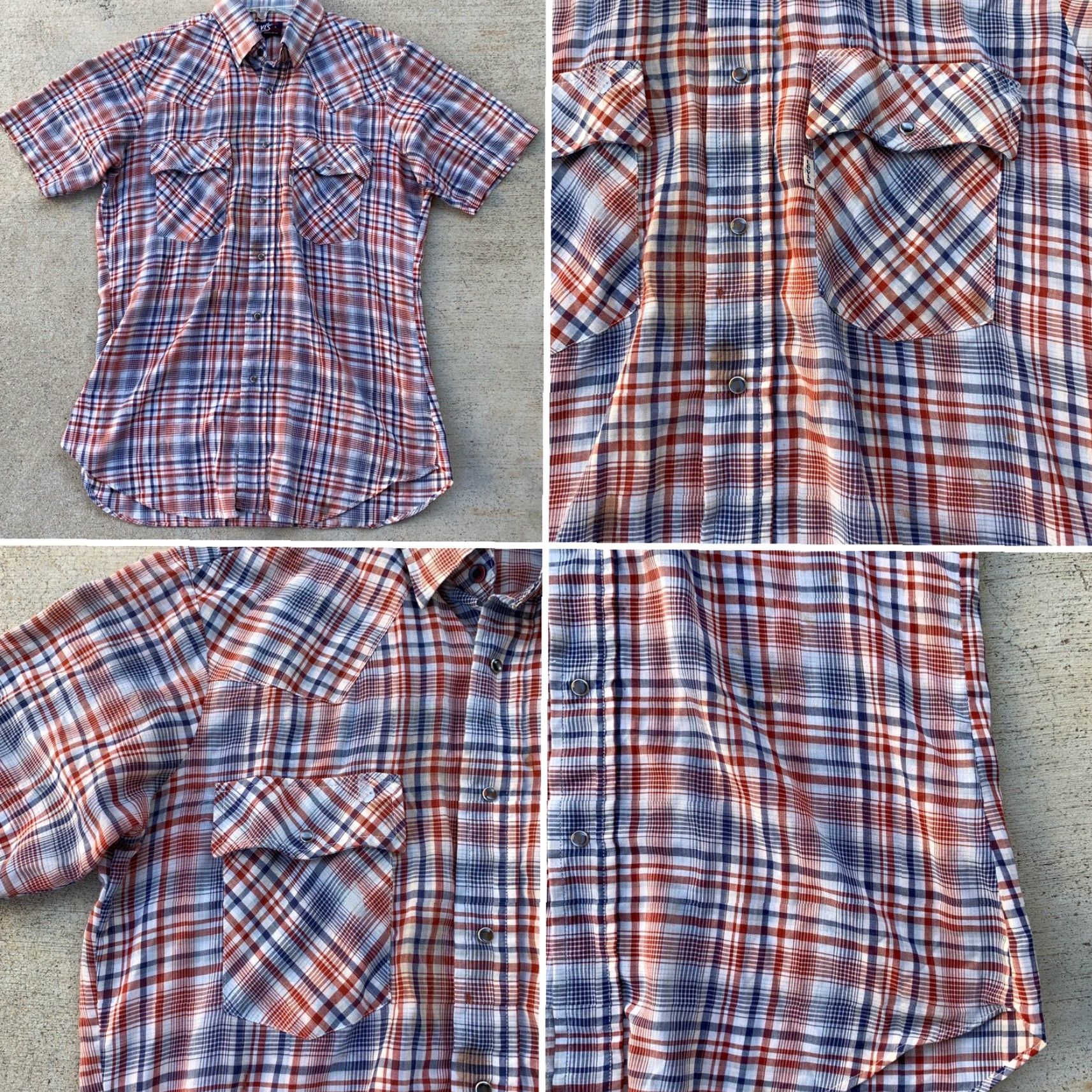 Vintage VINTAGE Levi’s Plaid Shirt Western (faux Pearl Snap) Thin Worn Sz L 67648-5301 Size US S / EU 44-46 / 1 - 5 Thumbnail