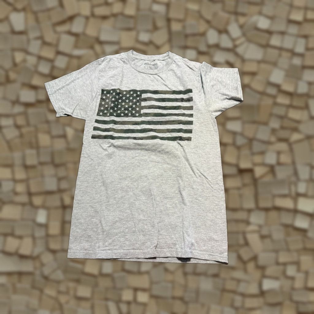 Vintage Melmarc Shirt Men's Small Gray Green Brown American Flag Camouflage Print Shirt Size US S / EU 44-46 / 1 - 1 Thumbnail