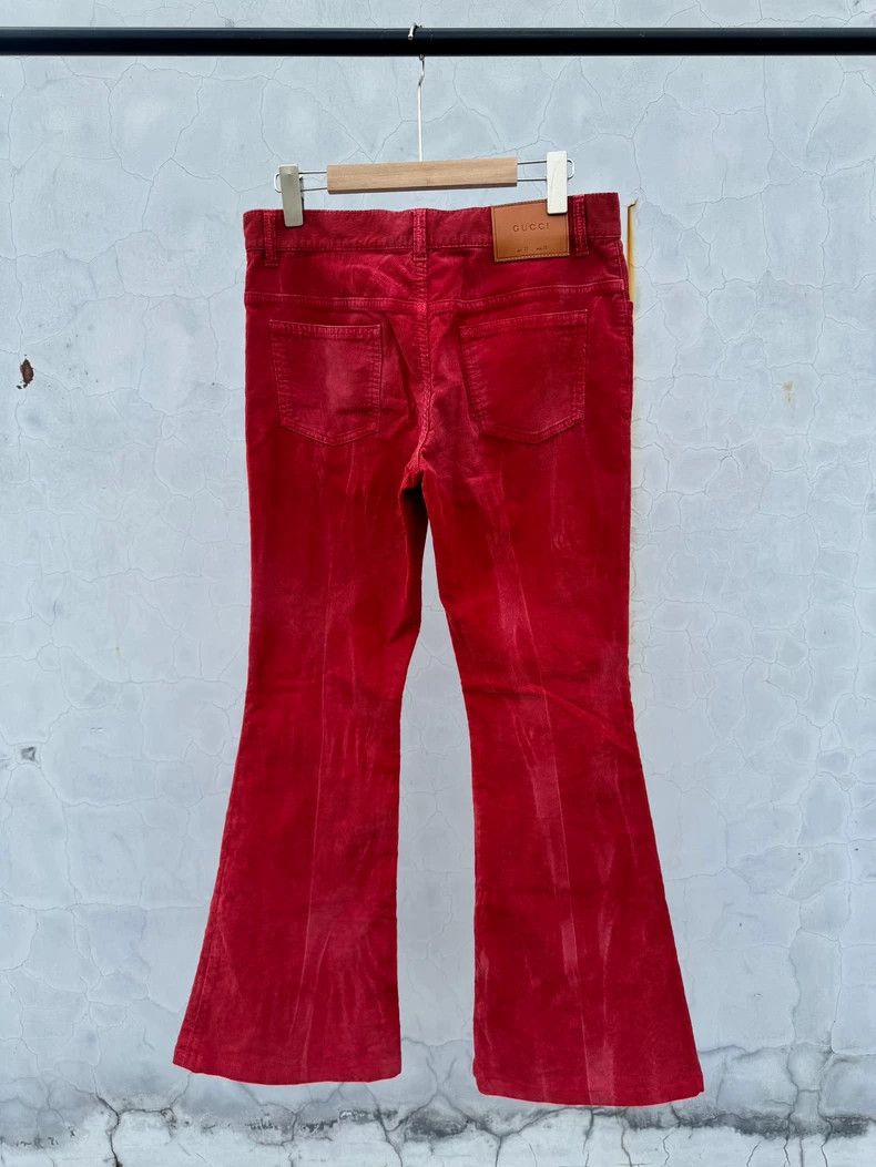 Gucci Gucci Red corduroy flared pants 2501-Nextarrow Size 28" / US 6 / IT 42 - 2 Thumbnail