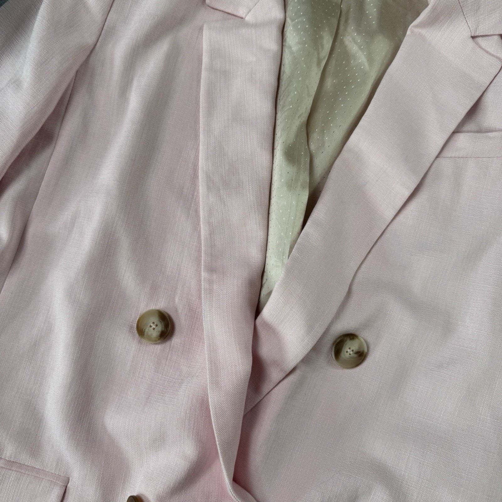 Sezane Sezane Paris Pink Double-Breasted Blazer Jacket Women's Size XS / US 0-2 / IT 36-38 - 11 Thumbnail