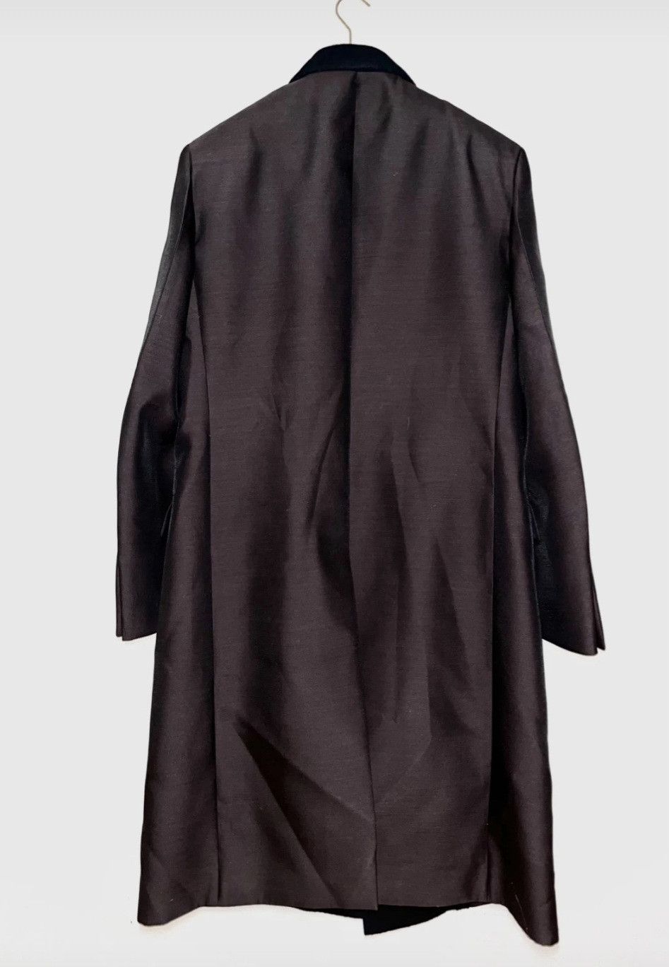 Lanvin Rare runway Lanvin coat in espresso/black bi-material Size US L / EU 52-54 / 3 - 3 Thumbnail