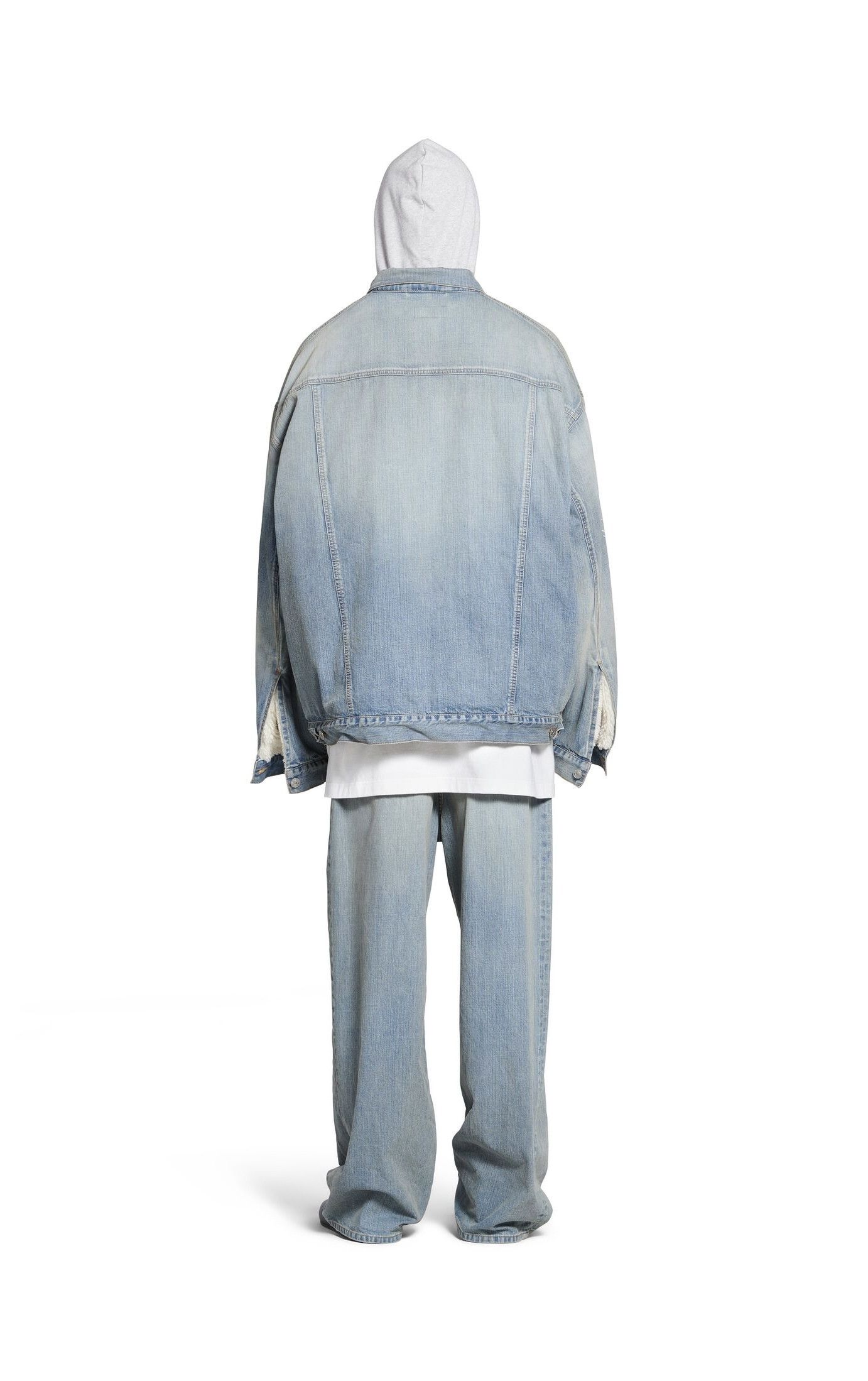 Balenciaga o1s1rm0725 DIY Metal Outline Hooded Jacket in Blue Size US M / EU 48-50 / 2 - 4 Thumbnail