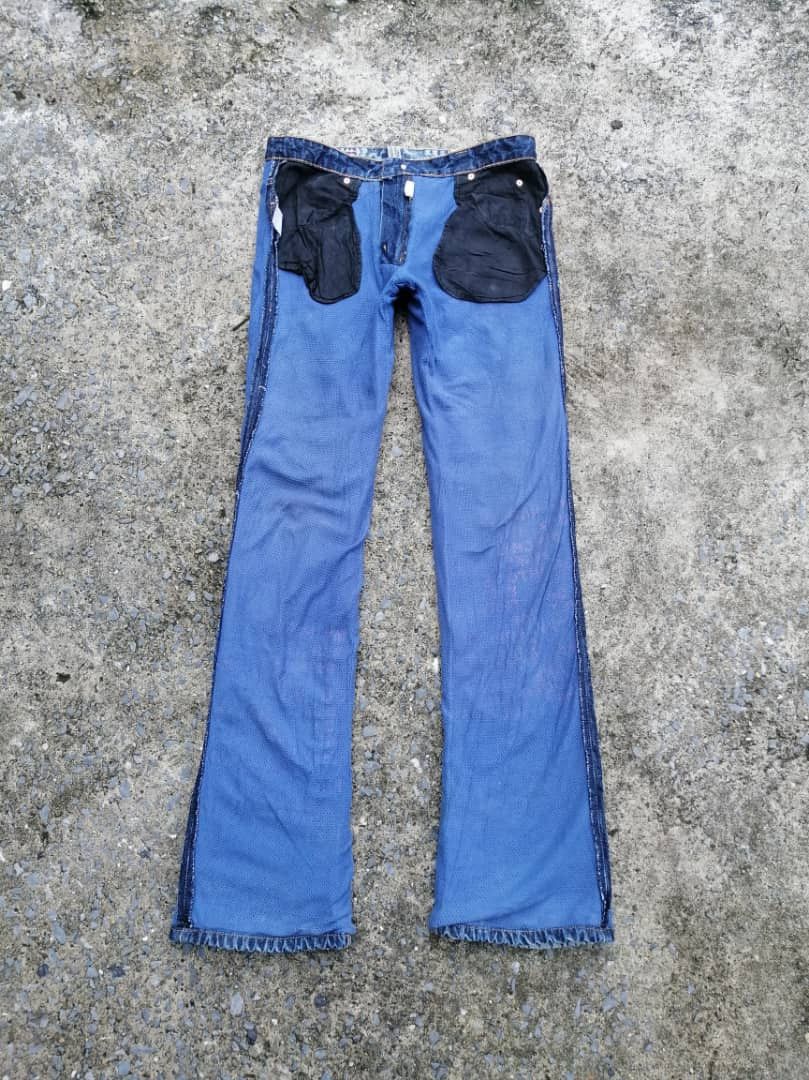 If Six Was Nine Tough Jeansmith Nice Distressed Design Denim Jeans Size US 31 - 4 Thumbnail