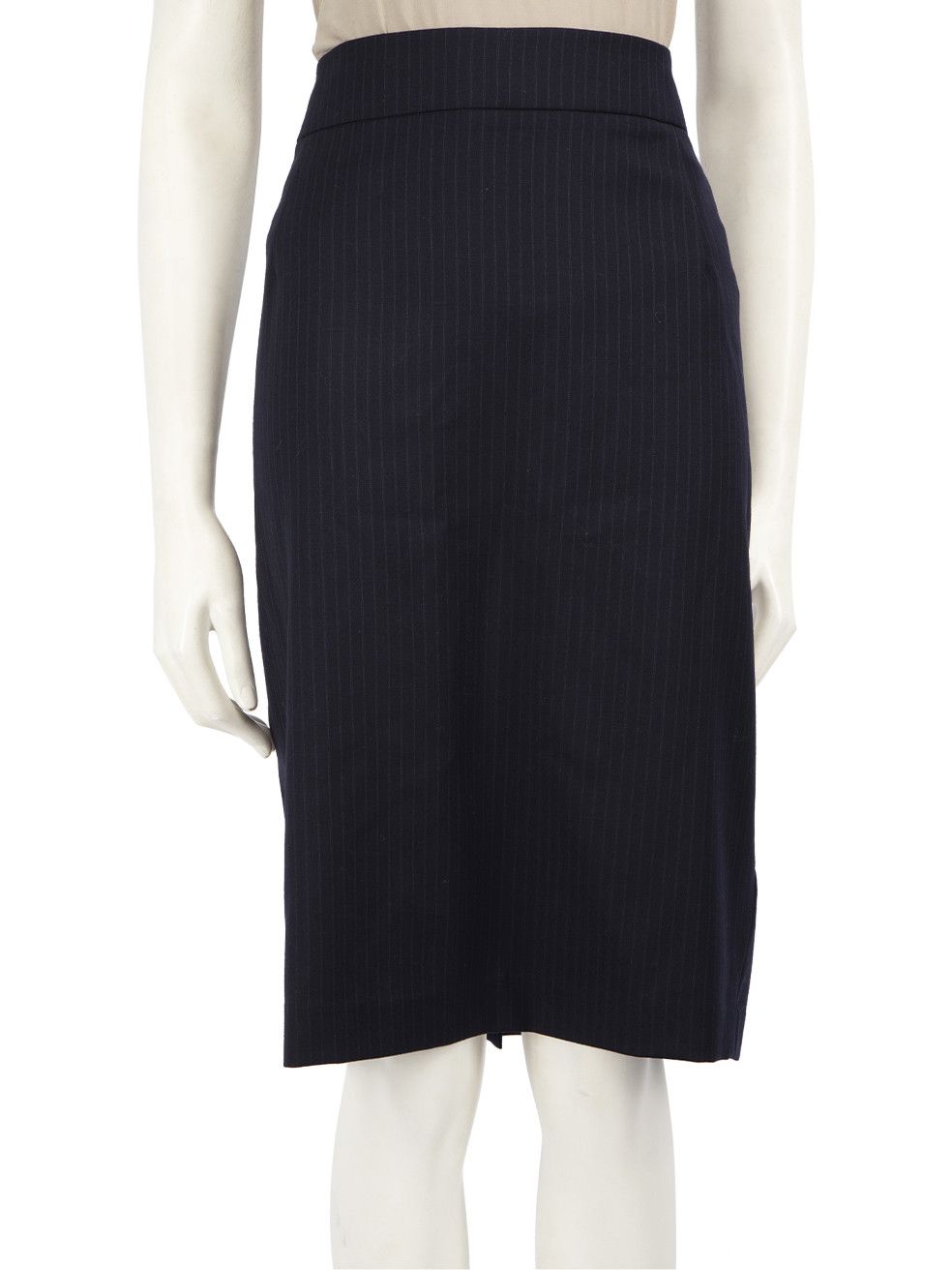 Theory Navy Pinstripe Knee Length Pencil Skirt Size 32" / US 10 / IT 46 - 1 Thumbnail