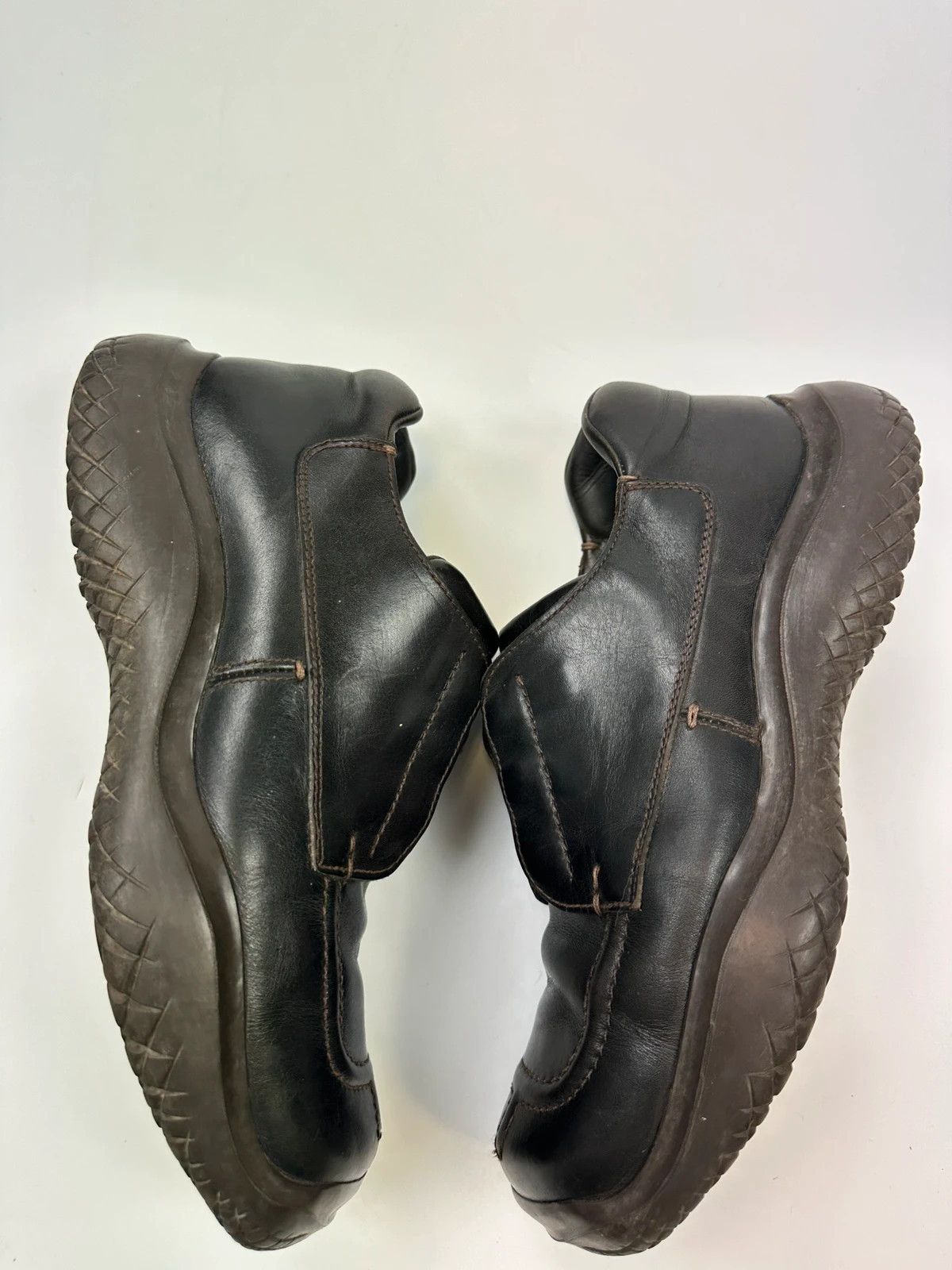 Prada Prada Sport FW1999 Black Leather Derby Vibram Puddle Sole Size US 9.5 / EU 42-43 - 8 Thumbnail